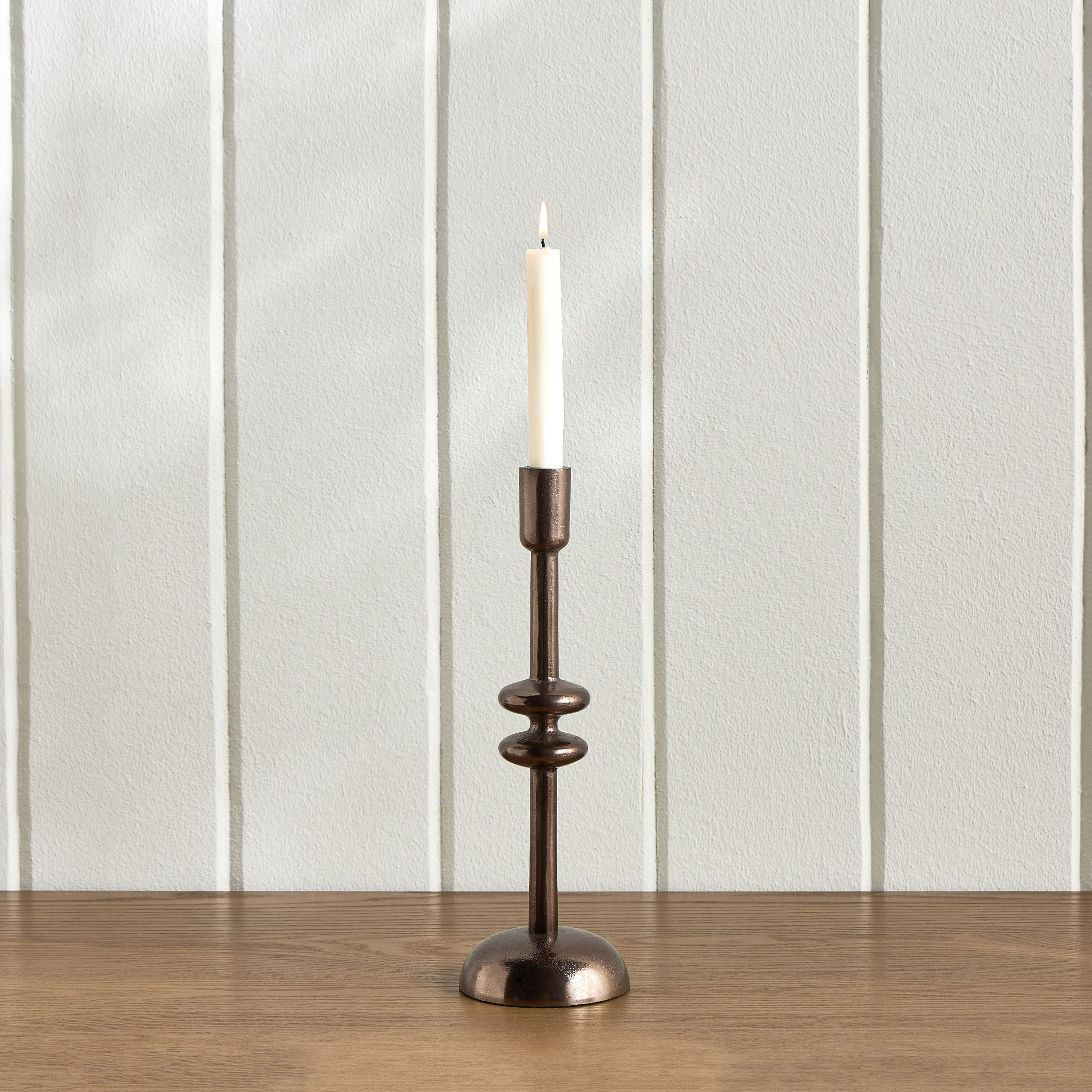 Ophira Disc Stem Metal Taper Candleholder - 32 cm-household-decor-candleholdersandlanterns-image-1