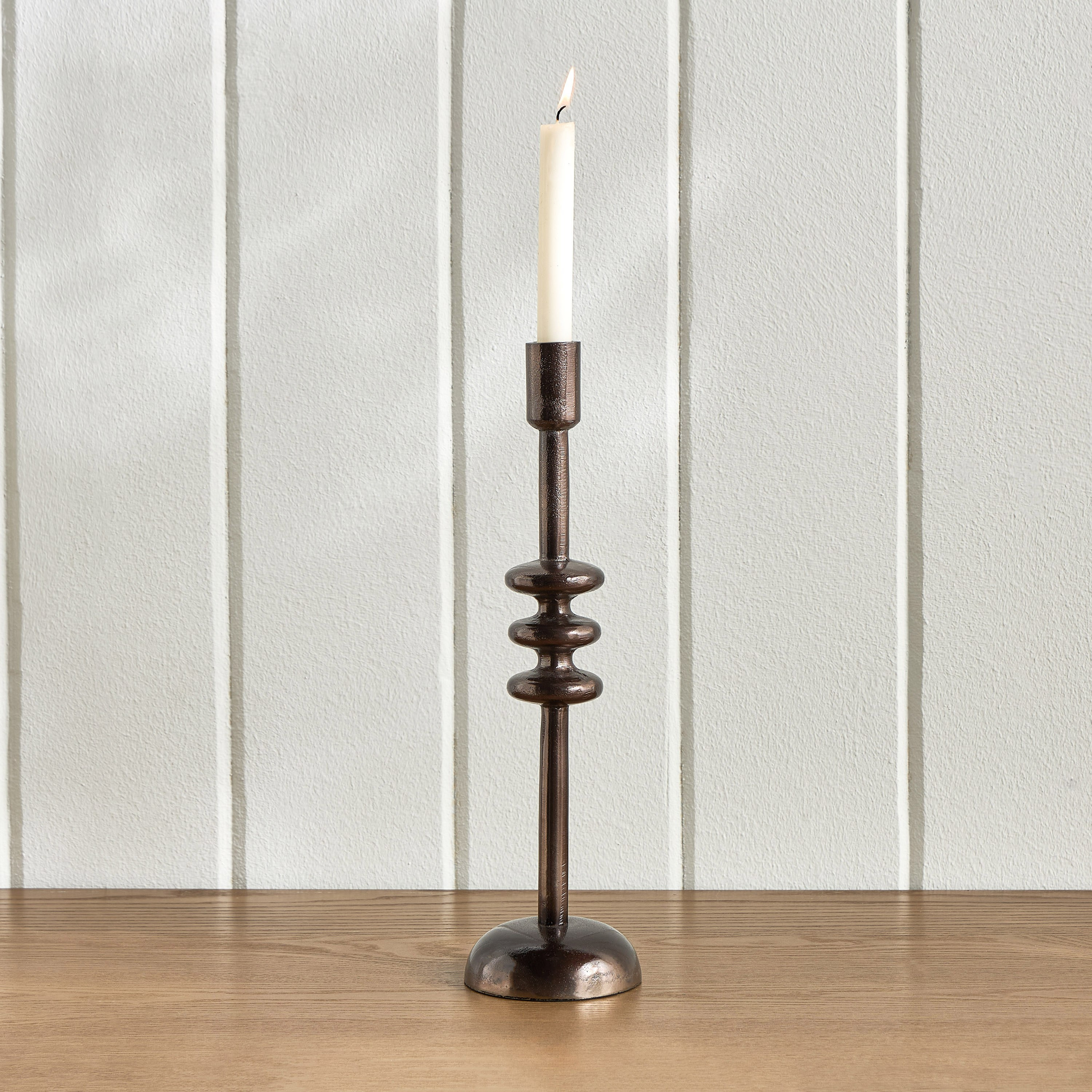 Ophira Disc Stem Metal Taper Candleholder - 38 cm-household-decor-candleholdersandlanterns-image-1