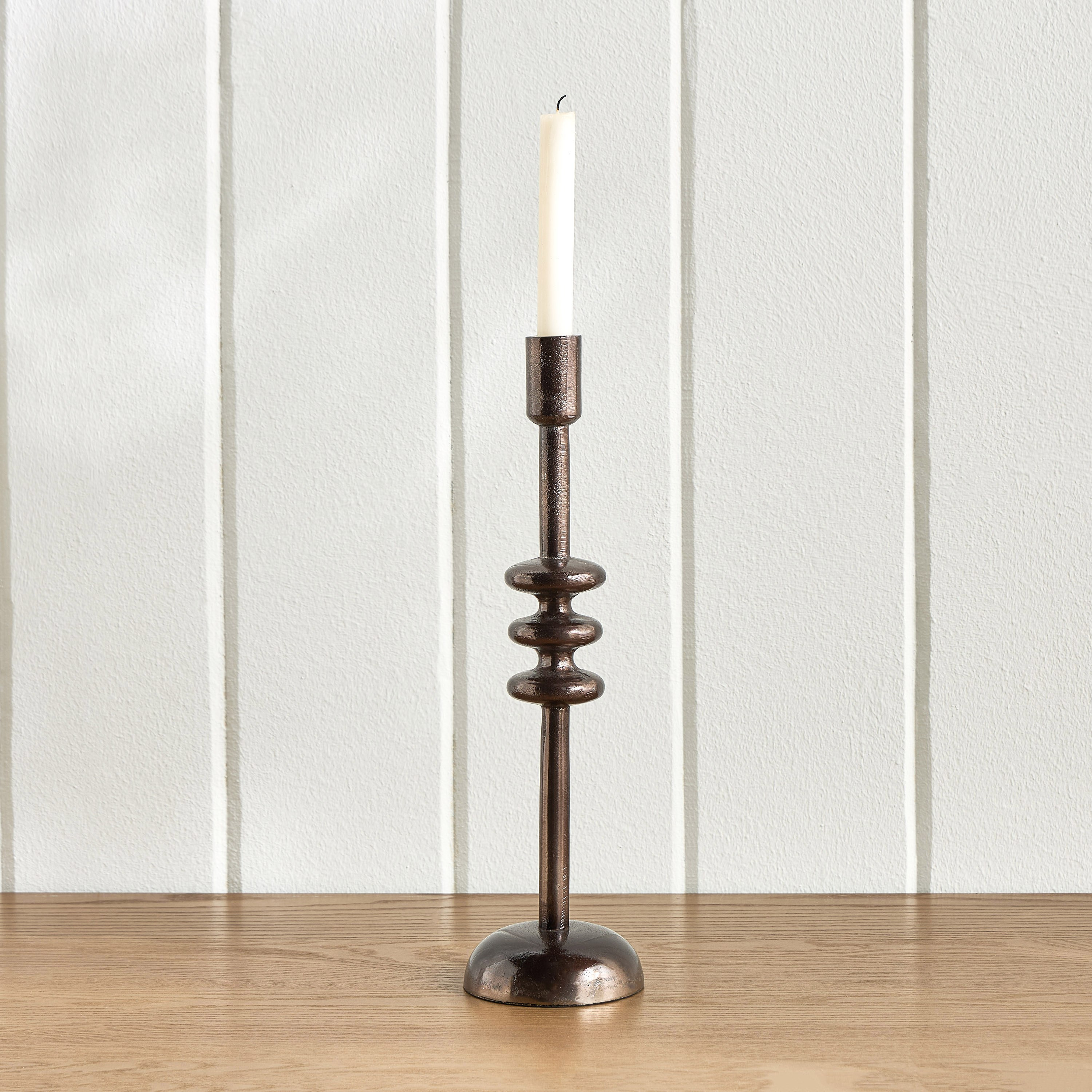 Ophira Disc Stem Metal Taper Candleholder - 38 cm-household-decor-candleholdersandlanterns-image-2