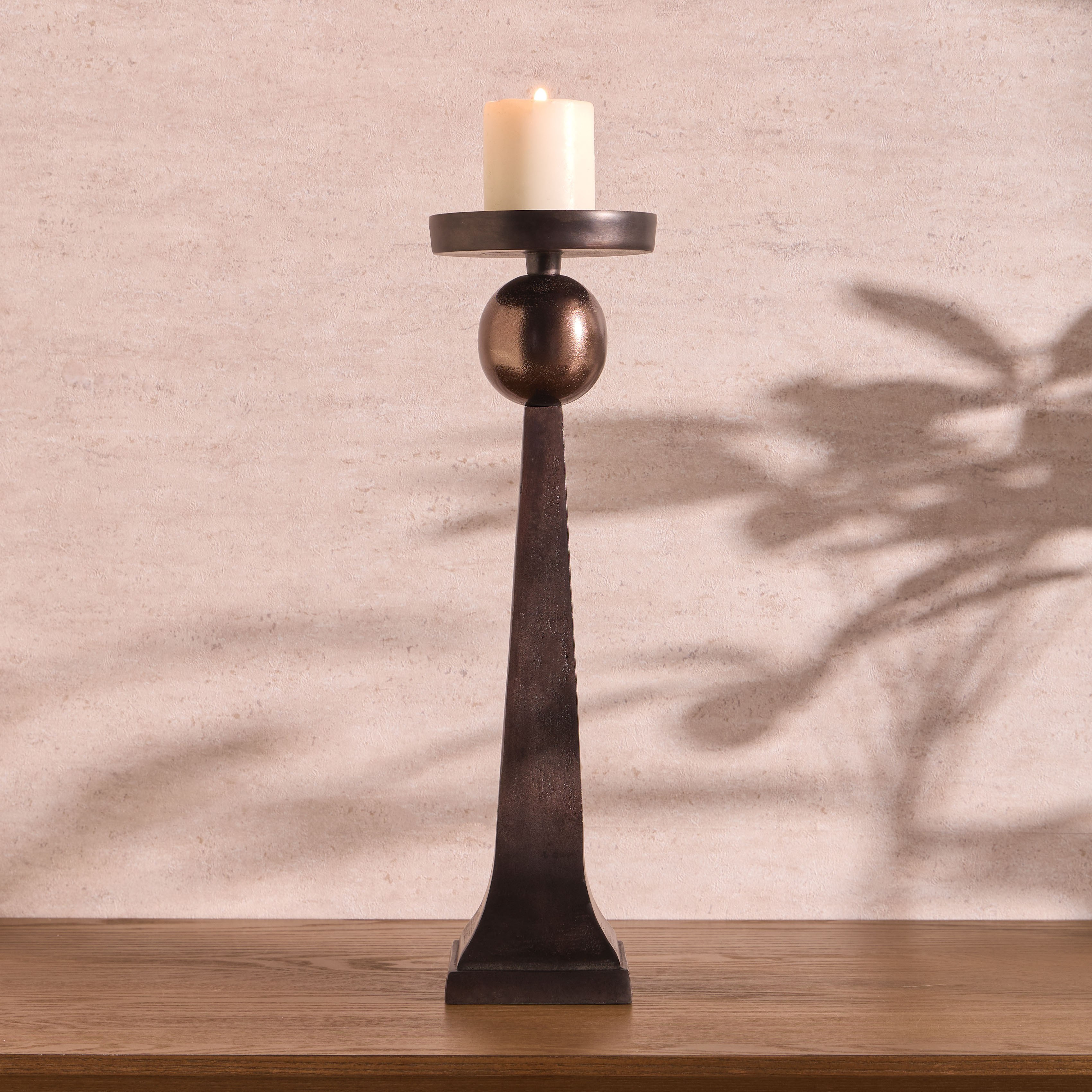 Opher Metal Pillar Candleholder - 47 cm-household-decor-candleholdersandlanterns-image-2