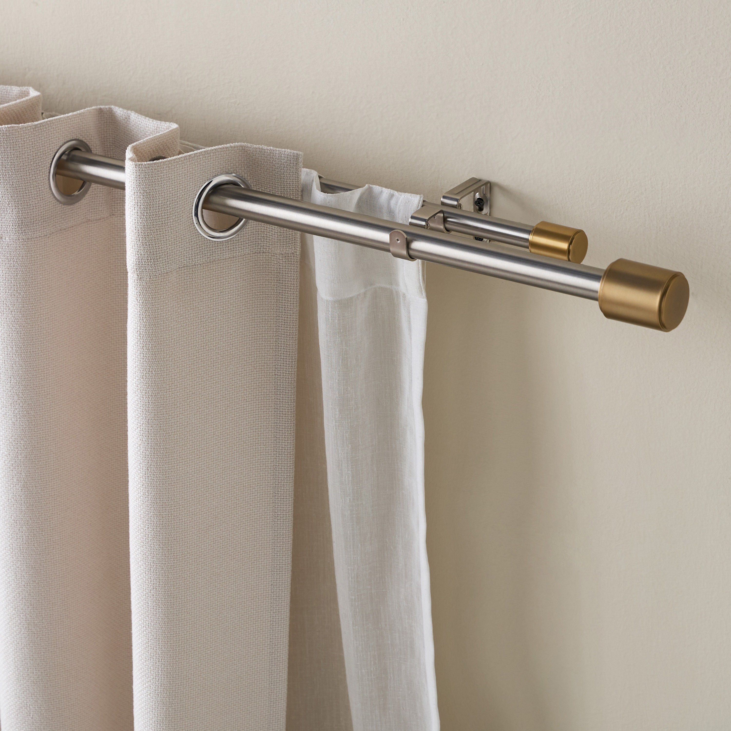 Moda Luxe Extendable Double Curtain Rod - 107-305 cm-household-windows-curtainrodsandaccessories-curtainrods-image-1