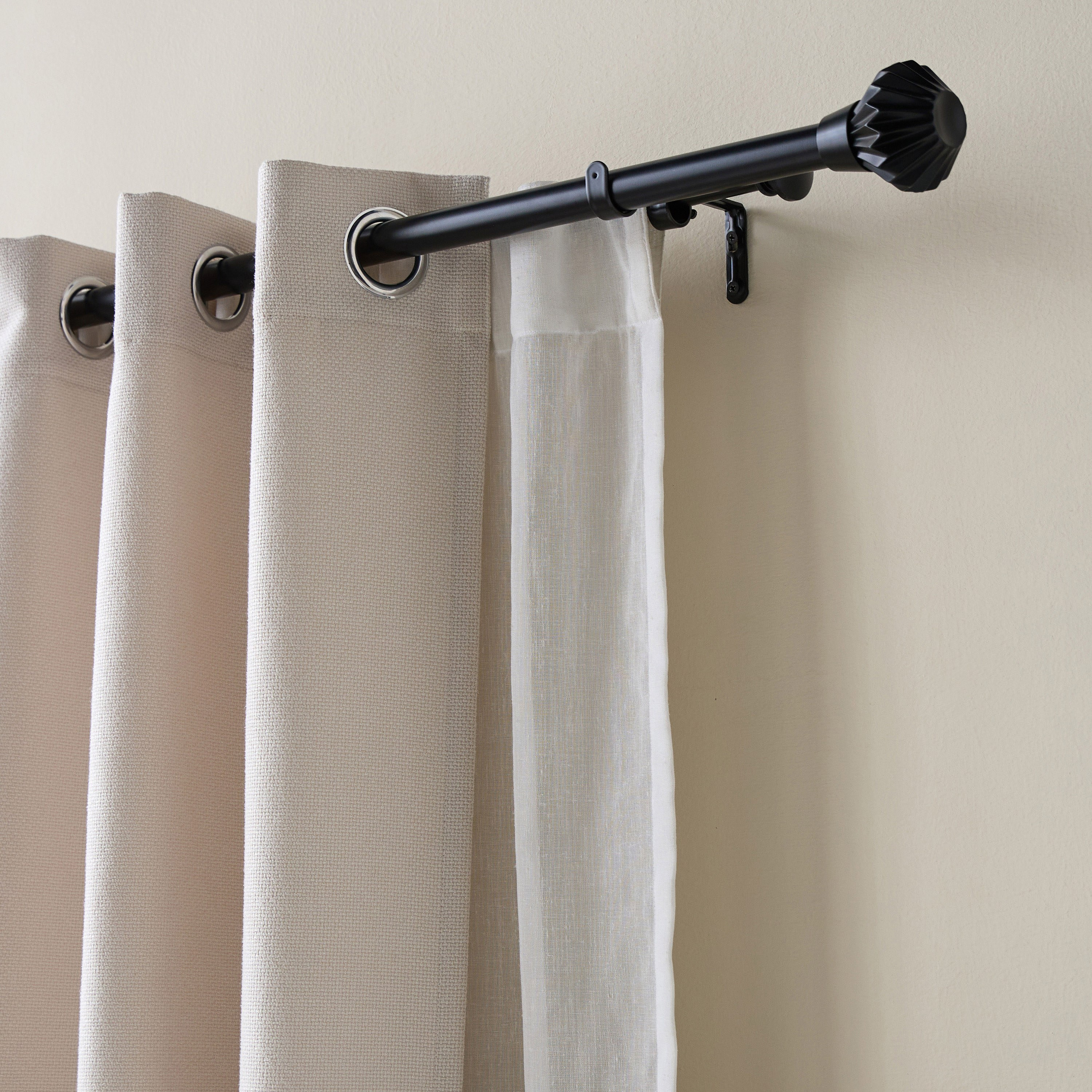 عمود ستارة مزدوج قابل للتمديد - عايدة - 107-305 سم-household-windows-curtainrodsandaccessories-curtainrods-image-2