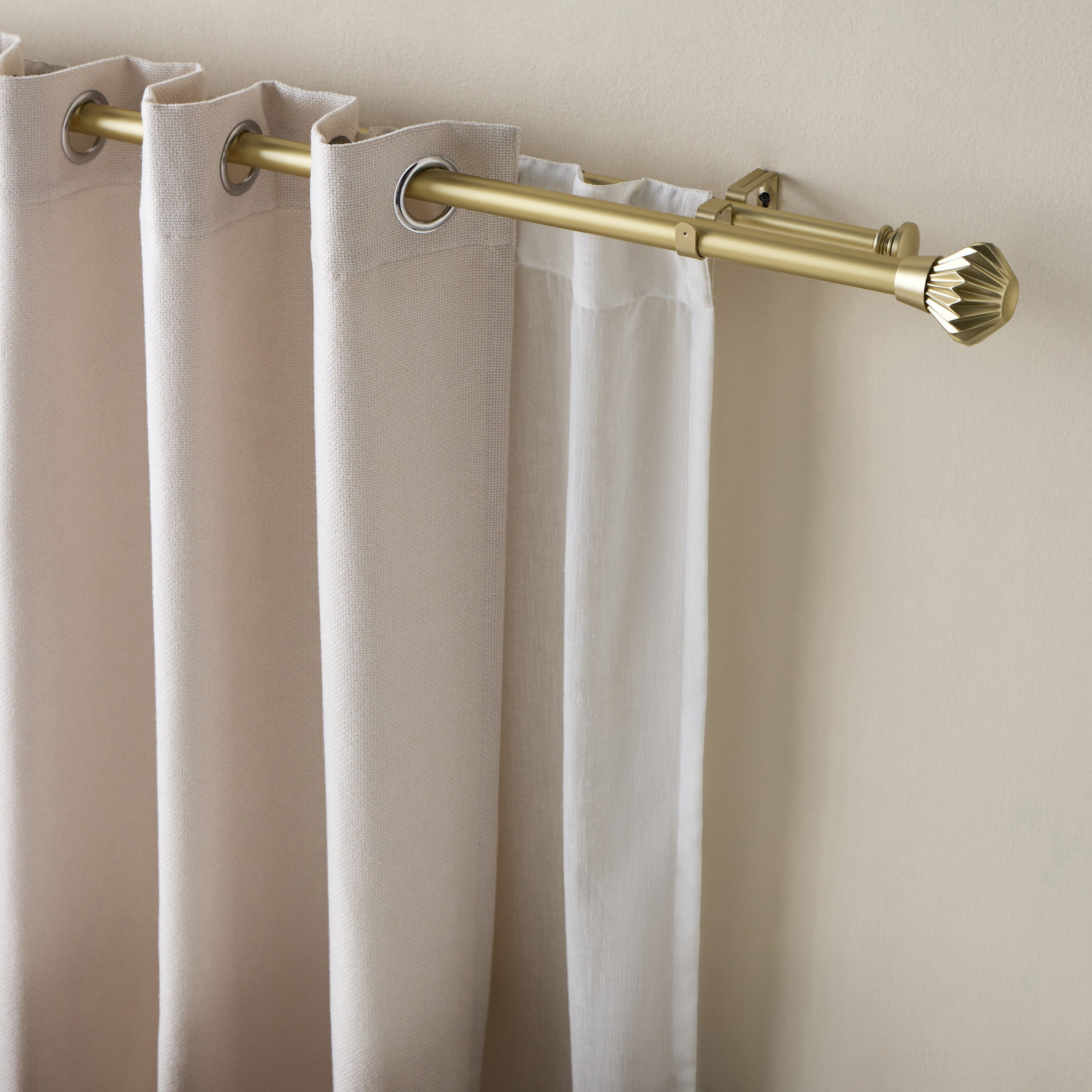 عمود ستارة مزدوج قابل للتمديد - عايدة - 107-305 سم-household-windows-curtainrodsandaccessories-curtainrods-image-1