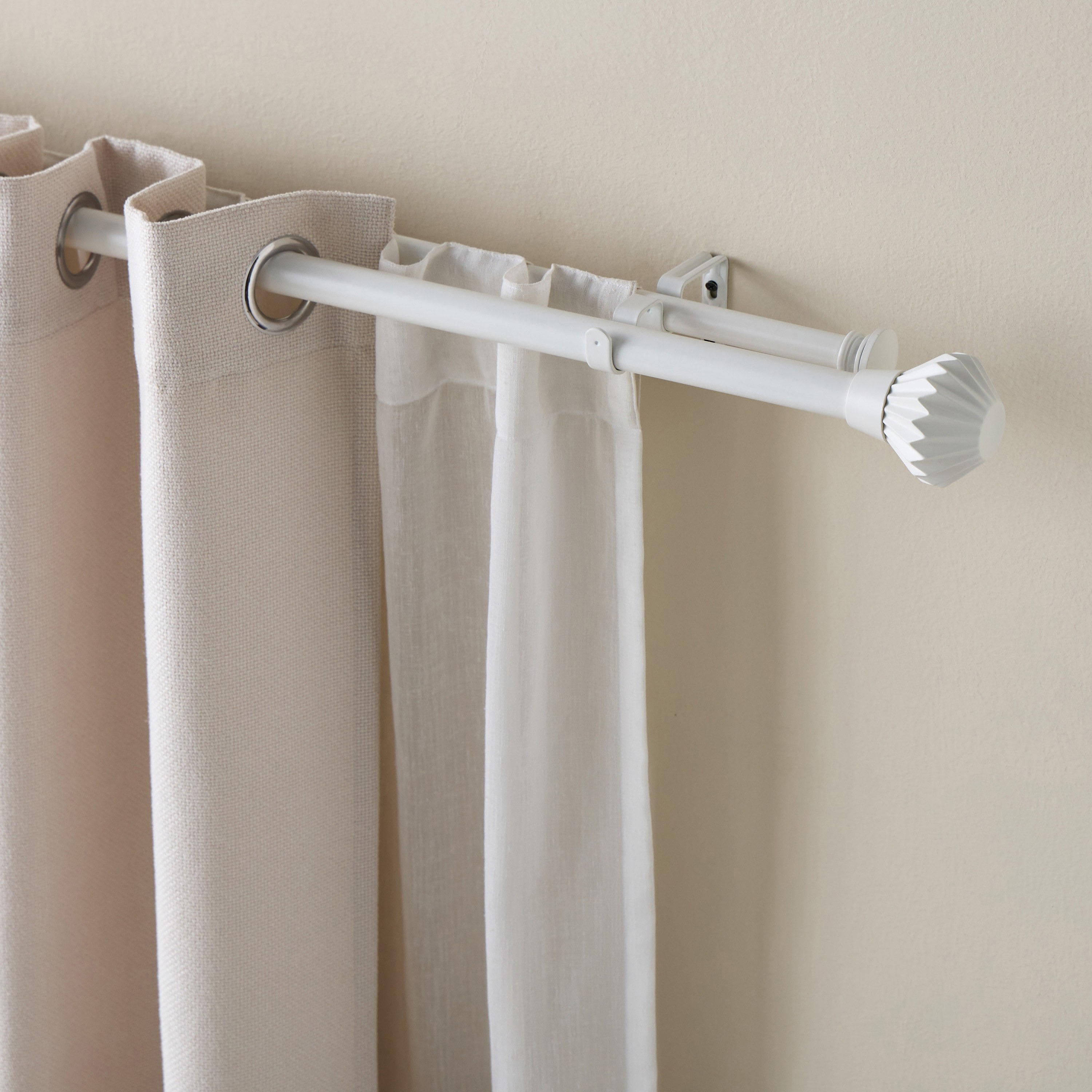 عمود ستارة مزدوج قابل للتمديد - عايدة - 107-305 سم-household-windows-curtainrodsandaccessories-curtainrods-image-1
