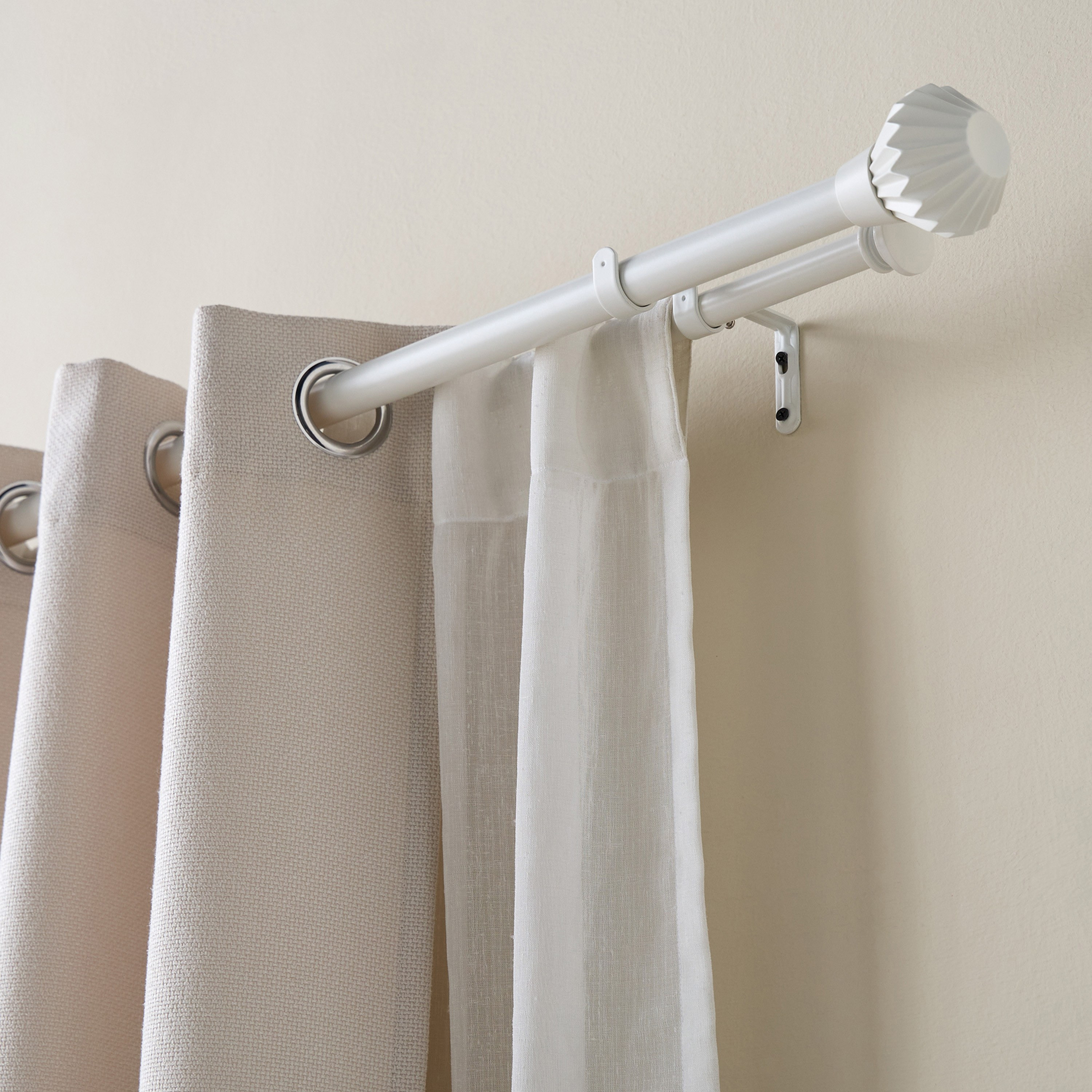 عمود ستارة مزدوج قابل للتمديد - عايدة - 107-305 سم-household-windows-curtainrodsandaccessories-curtainrods-image-2