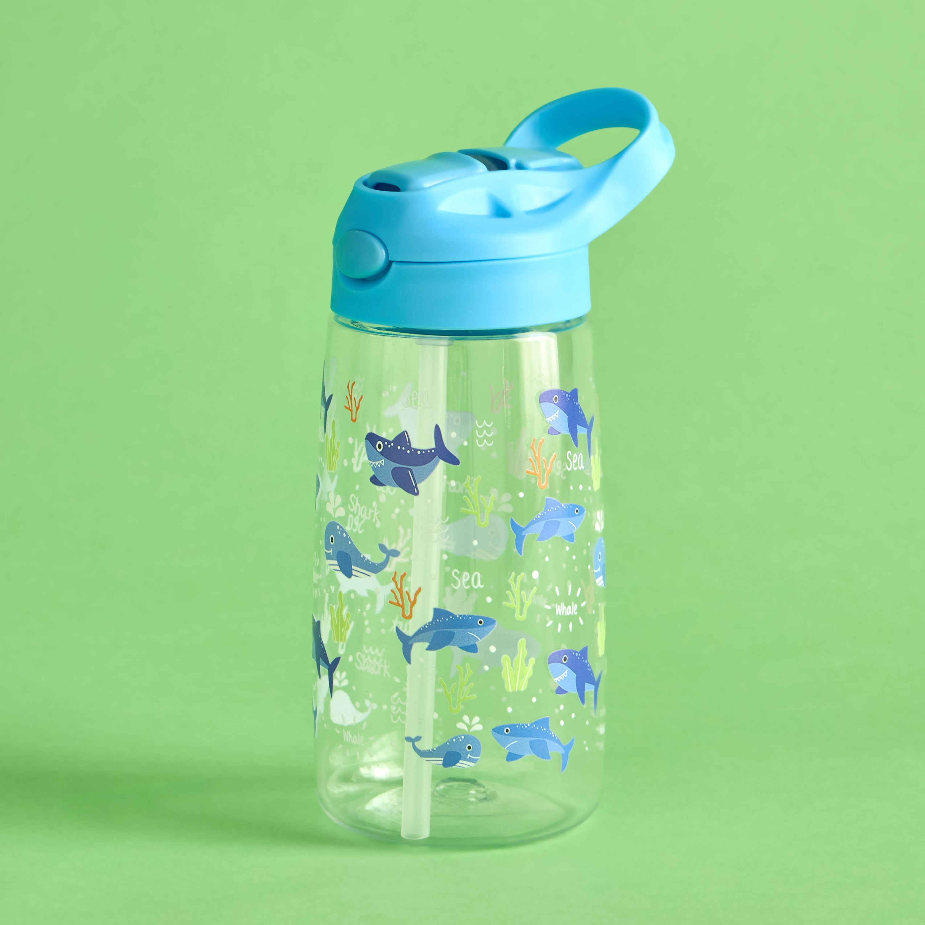 قارورة مياه بطبعة سمك القرش - 550 مل-babyandkids-eatanddrink-waterbottles-image-1