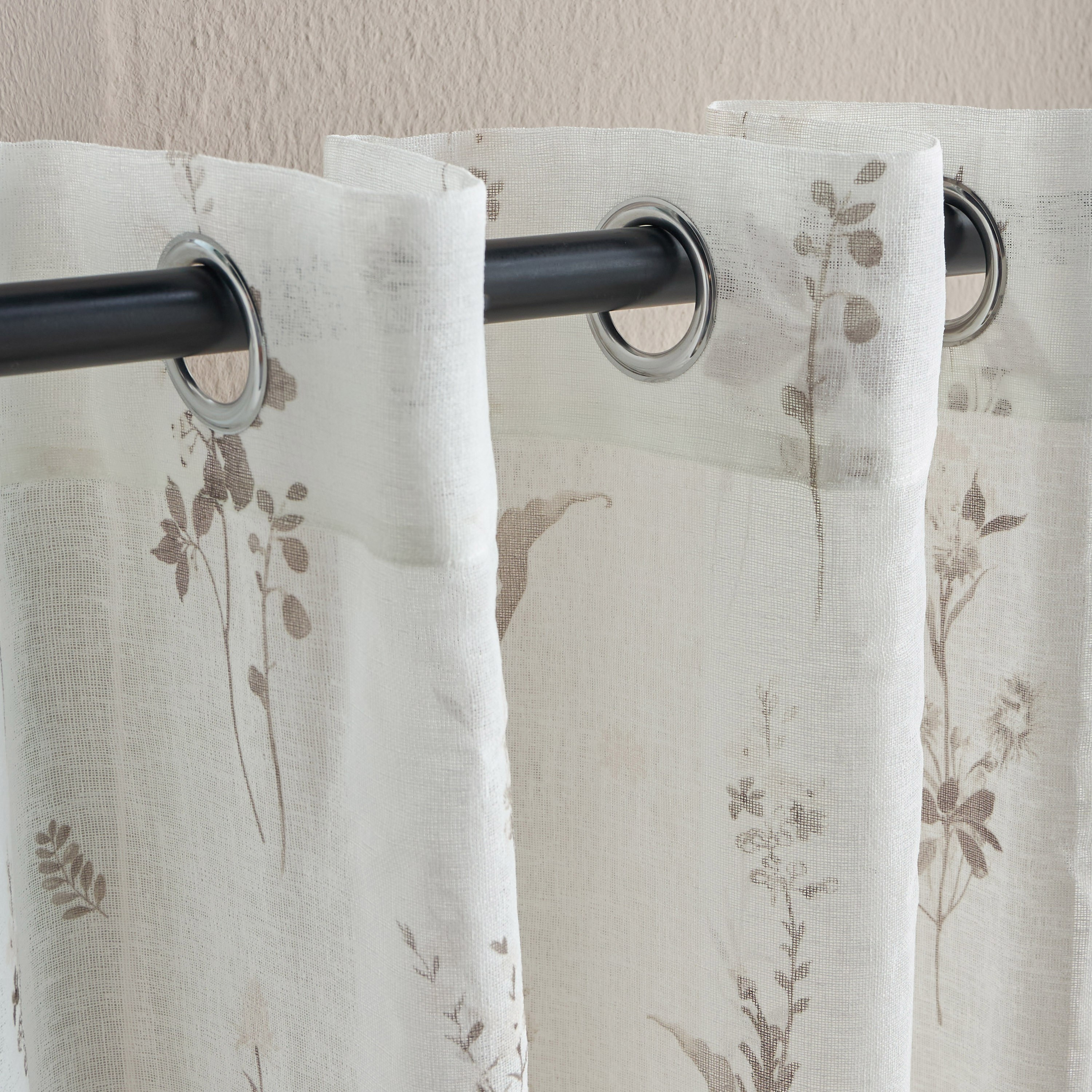 طقم ستائر شفافة من قطعتين - سيلفيا - 135×240 سم-household-windows-curtains-image-2