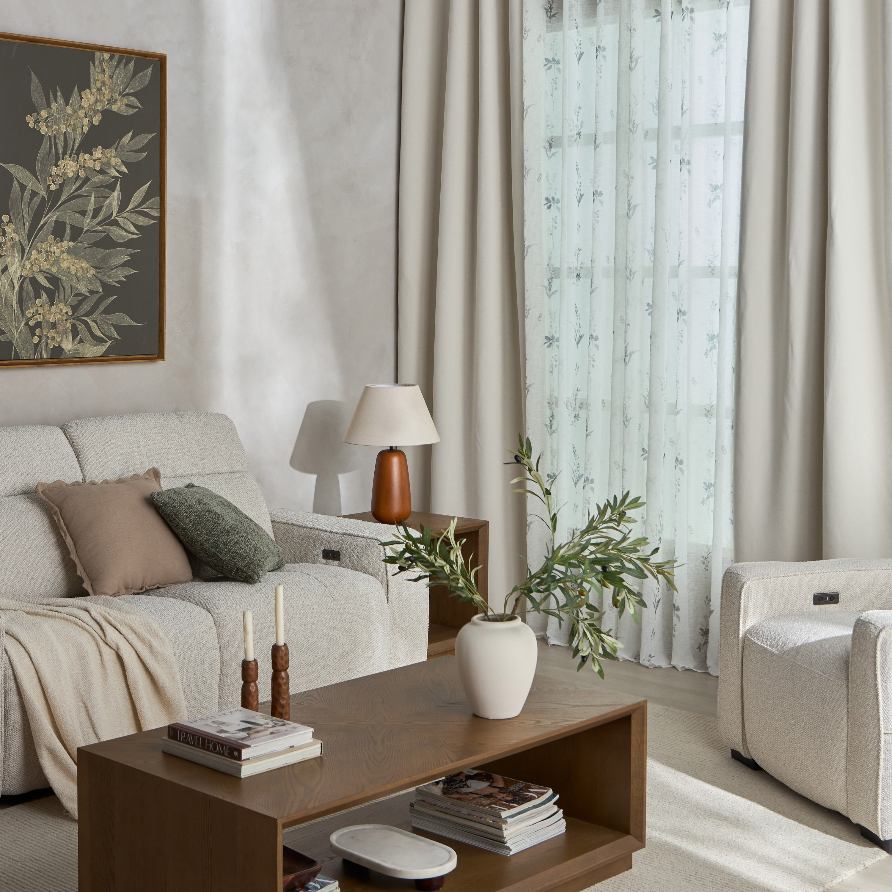 طقم ستائر شفافة من قطعتين - سيلفيا - 135×240 سم-household-windows-curtains-image-5