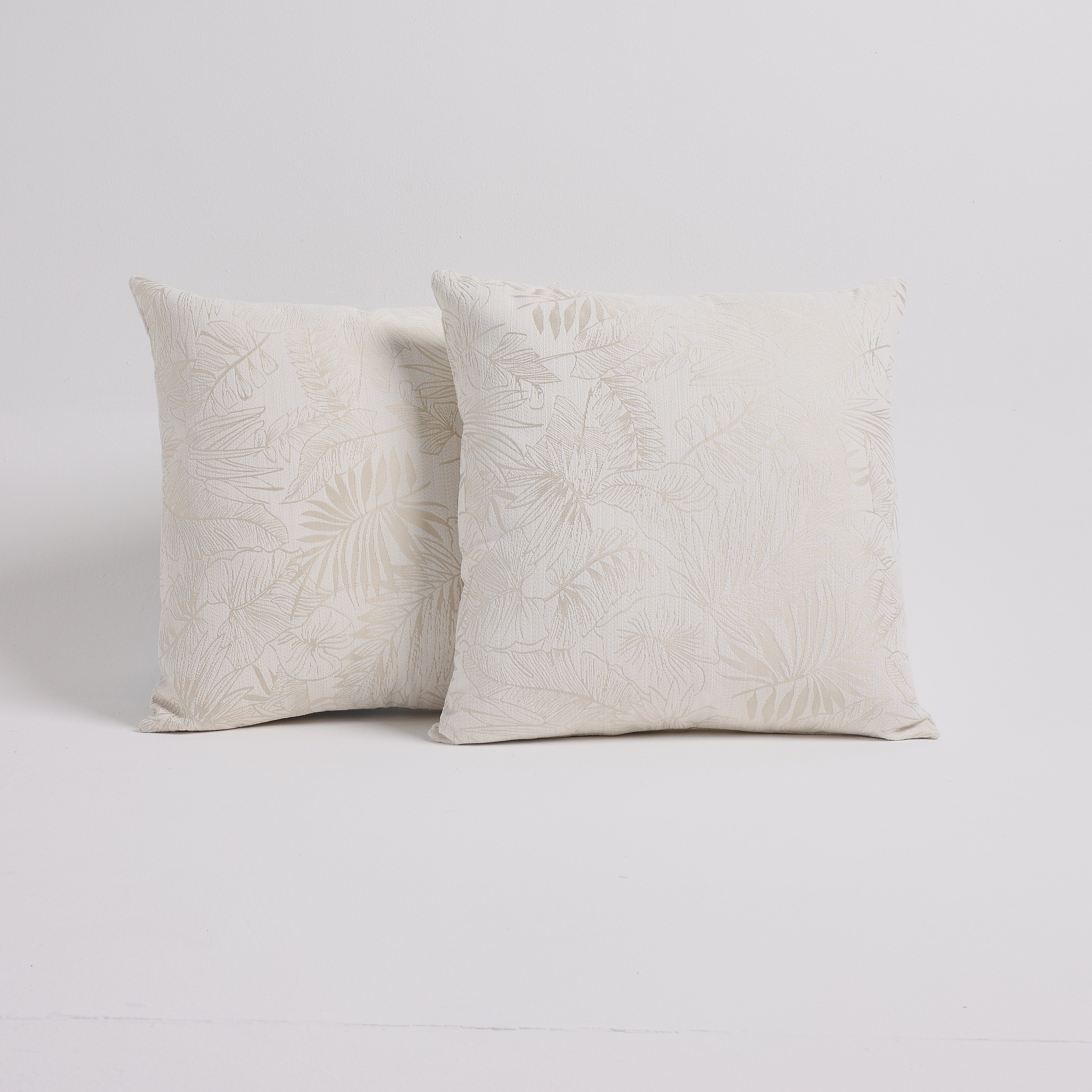 Palmas Embroidered 2-Piece Filled Cushion Set - 48x48 cm-household-cushionsandthrows-filledcushions-decorativecushions-image-1
