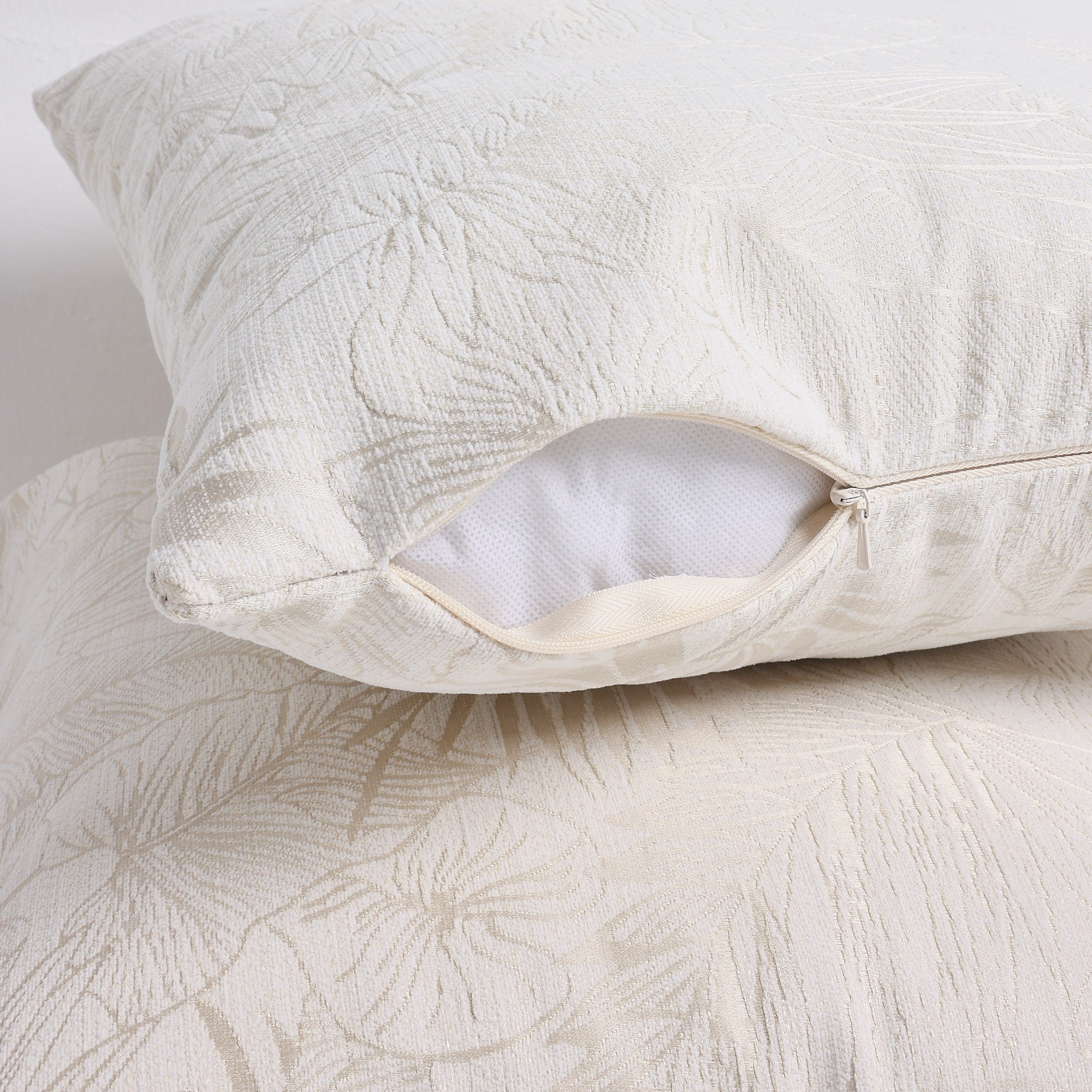 Palmas Embroidered 2-Piece Filled Cushion Set - 48x48 cm-household-cushionsandthrows-filledcushions-decorativecushions-image-3