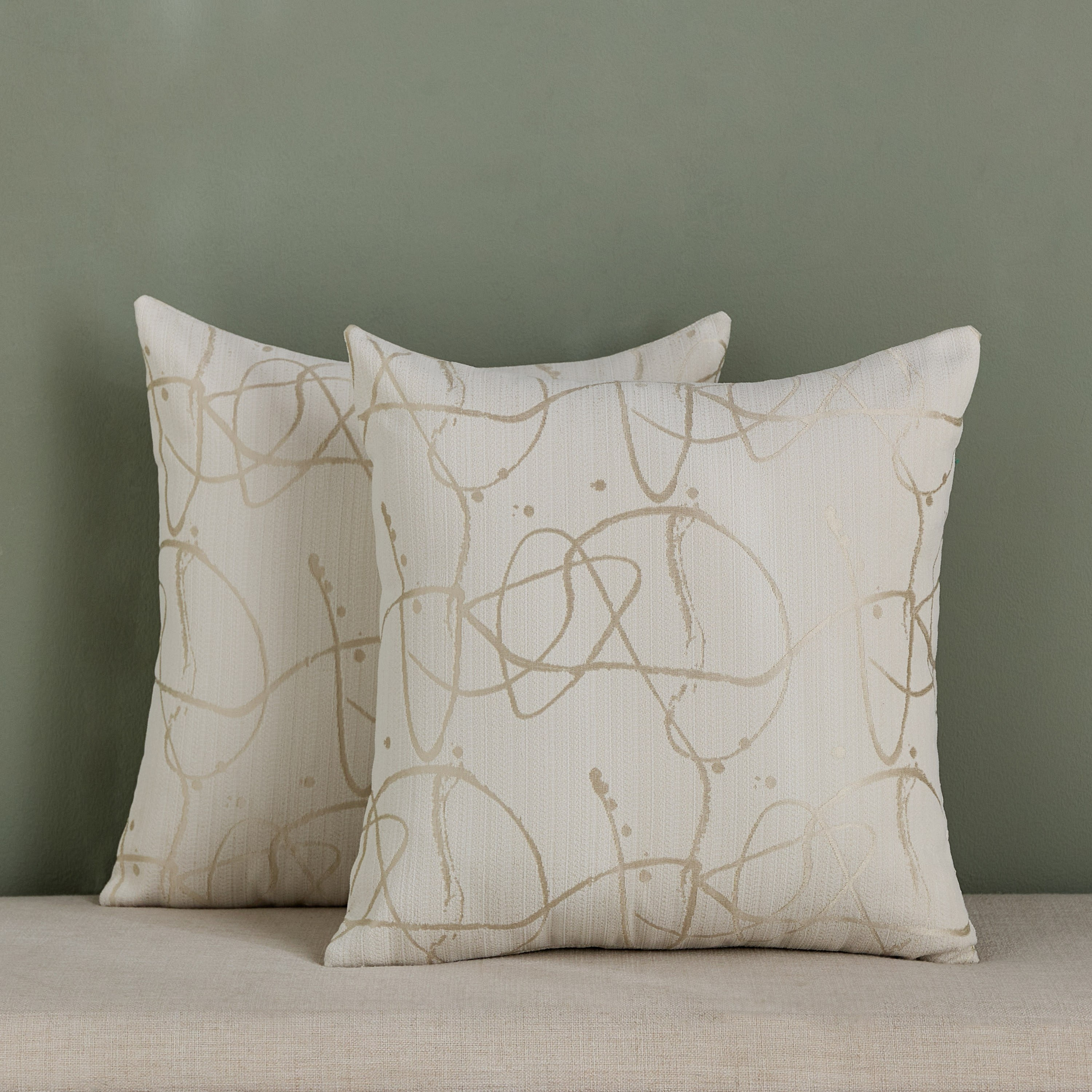 طقم وسائد محشوة مطرّزة قطعتين - أرزو - 48×48 سم-household-cushionsandthrows-filledcushions-decorativecushions-image-1