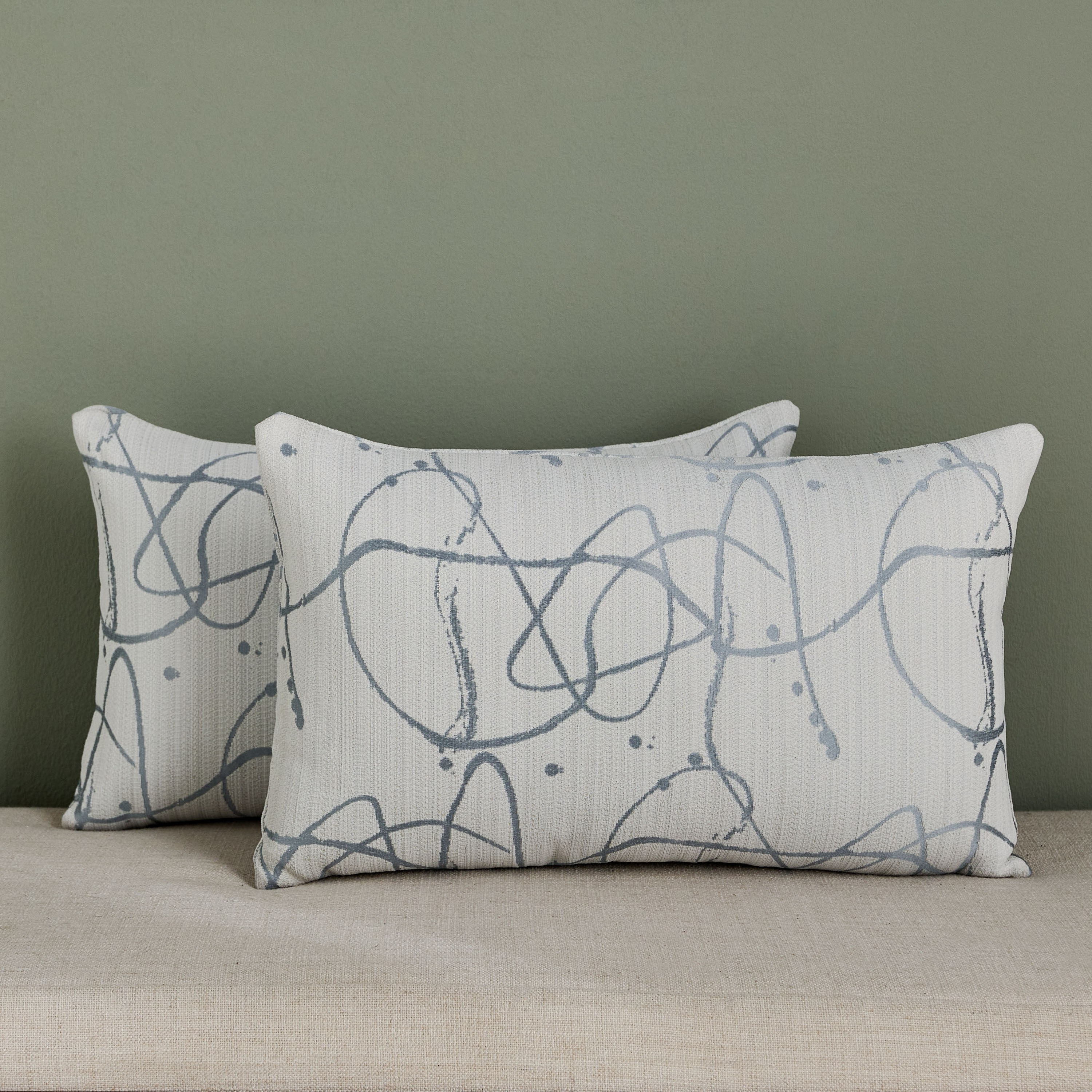 Arzu 2-Piece Embroidered Filled Cushion Set - 30x50 cm-household-cushionsandthrows-filledcushions-decorativecushions-image-4