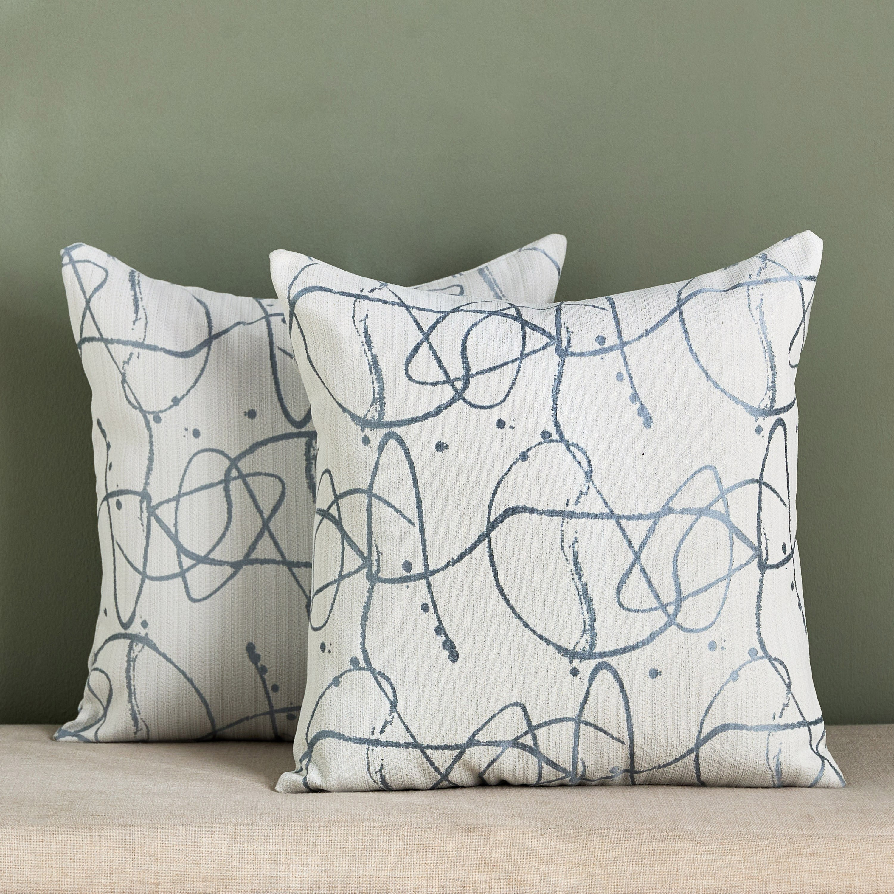 Arzu 2-Piece Embroidered Filled Cushion Set - 48x48 cm-household-cushionsandthrows-filledcushions-decorativecushions-image-5