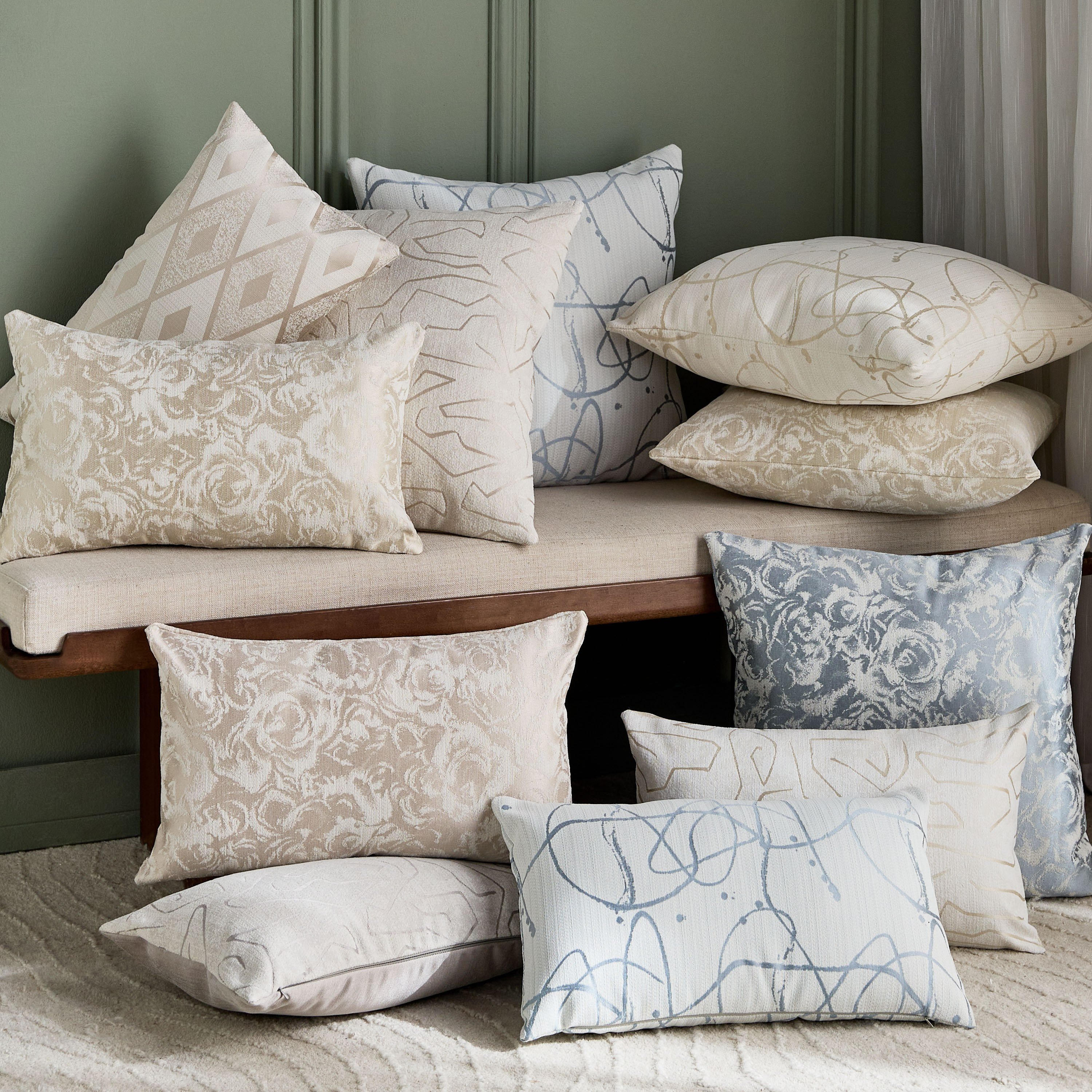 Lucena 2-Piece Embroidered Filled Cushion Set - 30x50 cm-household-cushionsandthrows-filledcushions-decorativecushions-image-8