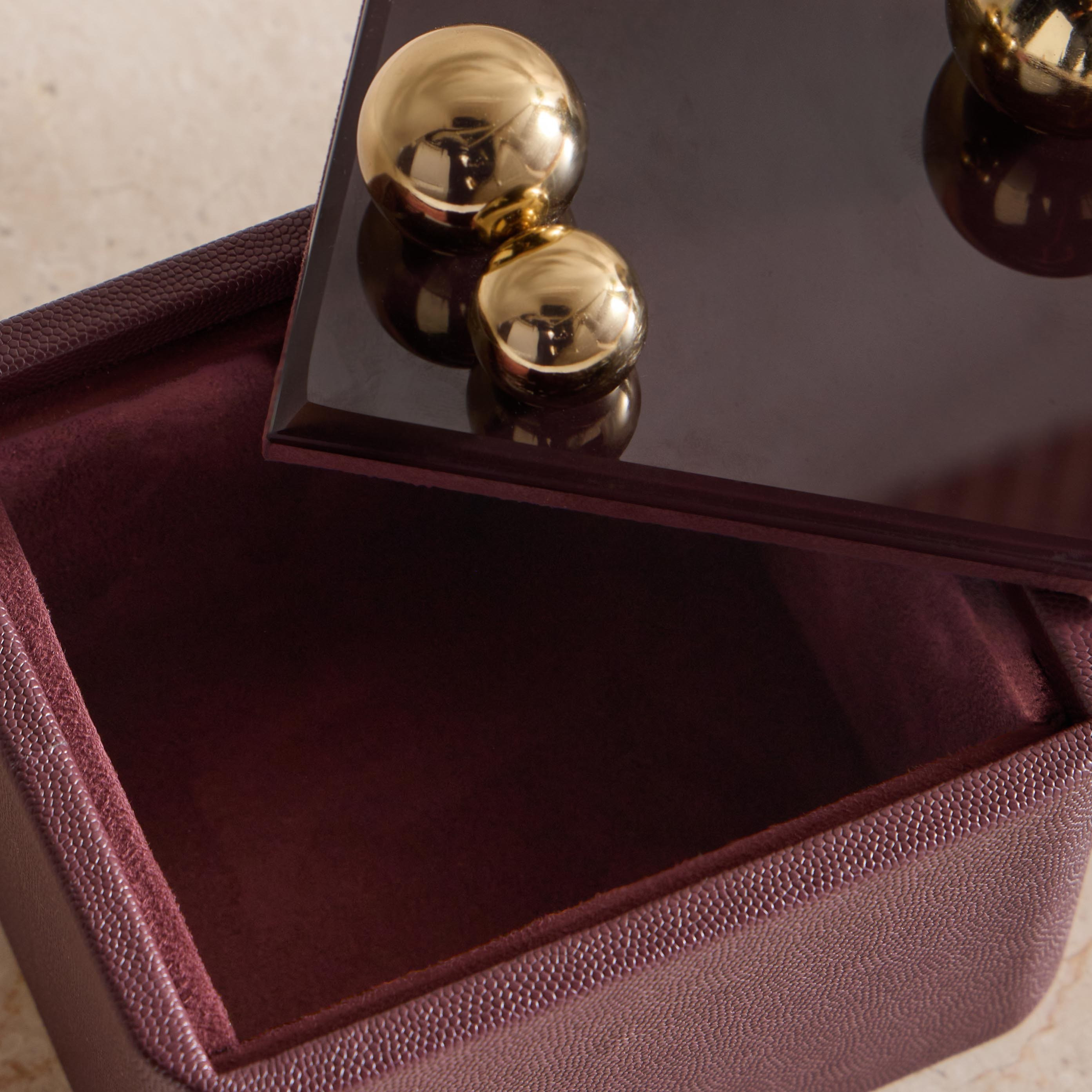 Opher Lizo Faux Leather Decorative Box - 15 cm-household-decor-boxesandtrays-image-3