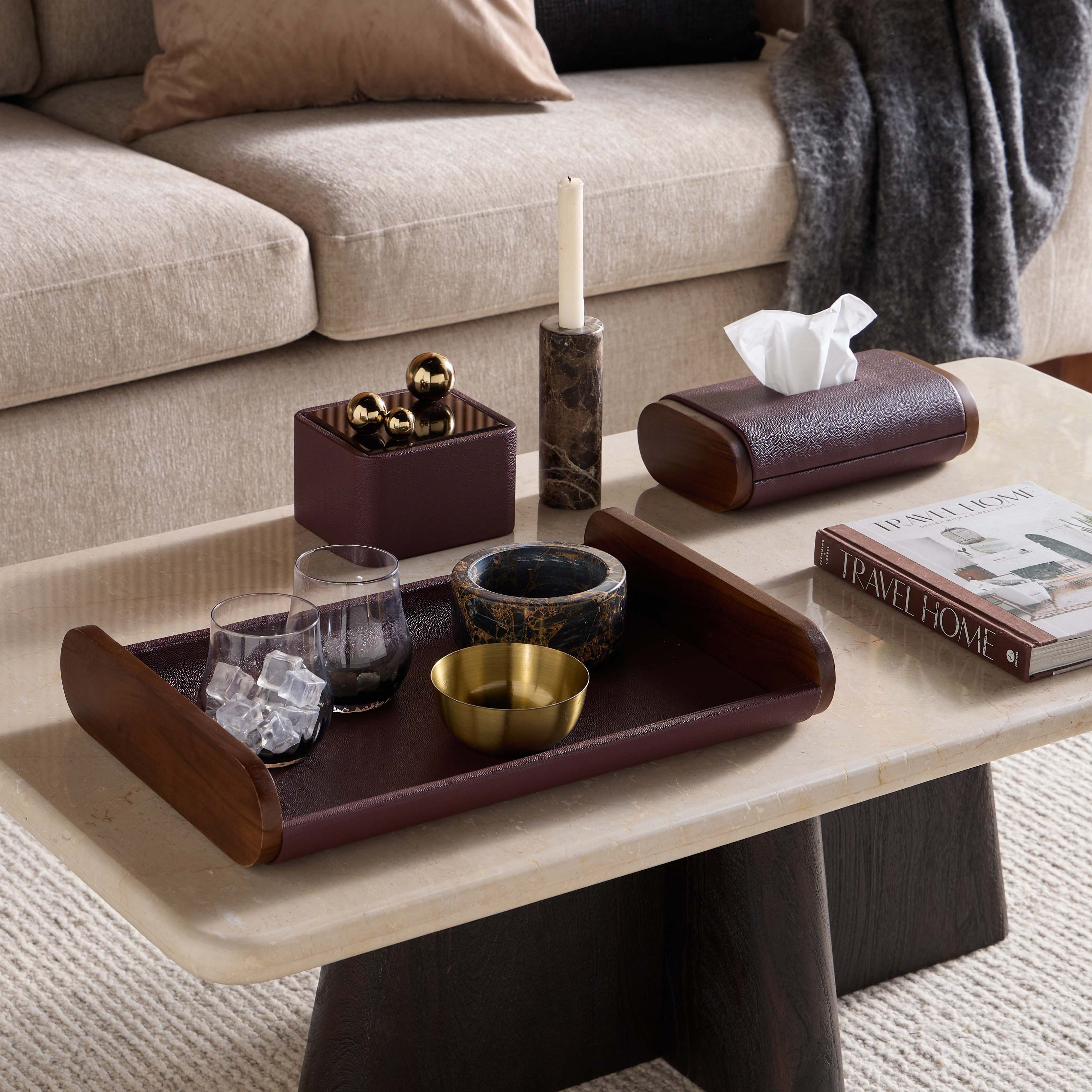 Opher Lizo Faux Leather Decorative Box - 15 cm-household-decor-boxesandtrays-image-4