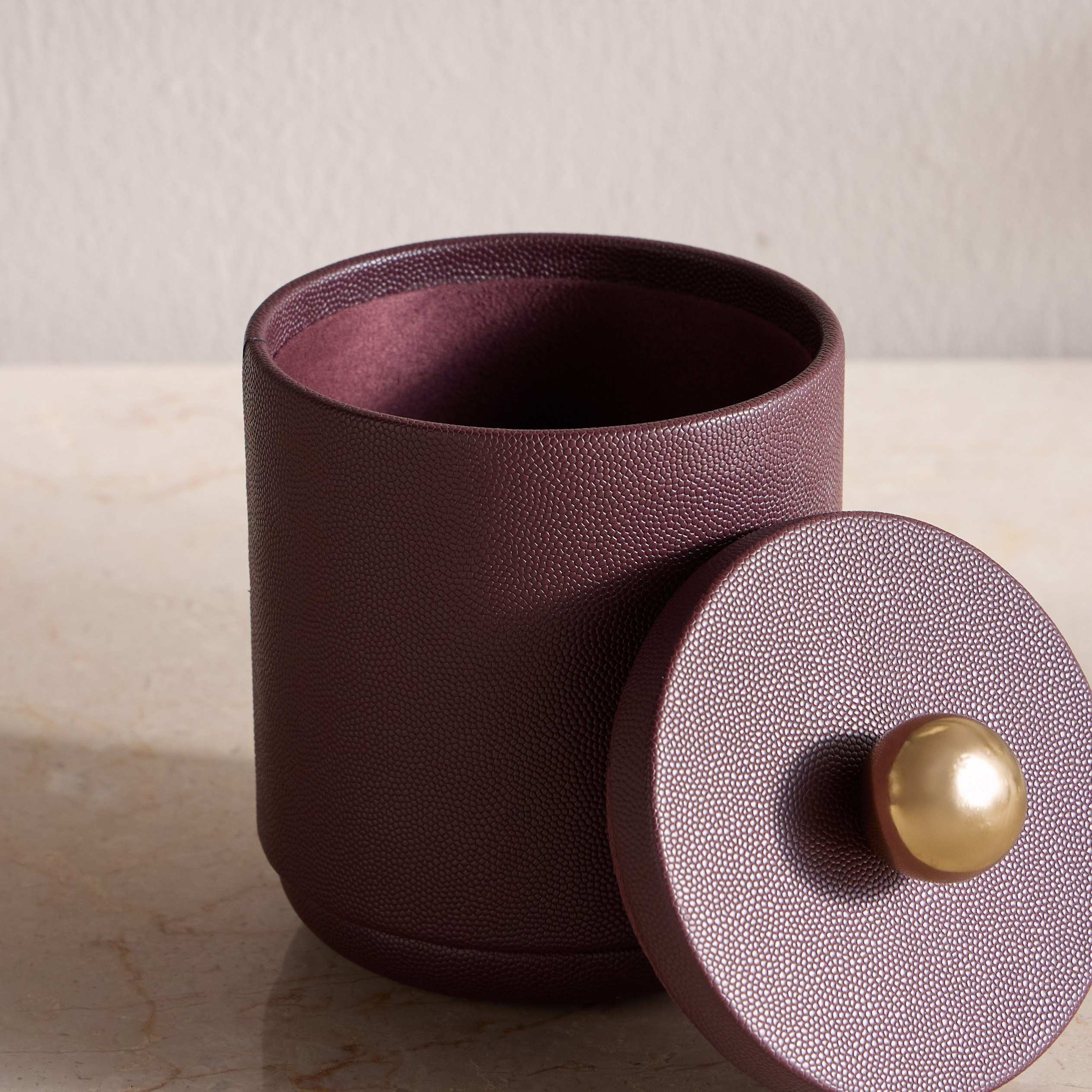 Opher Lizo Faux Leather Decorative Box - 10 cm-household-decor-boxesandtrays-image-2