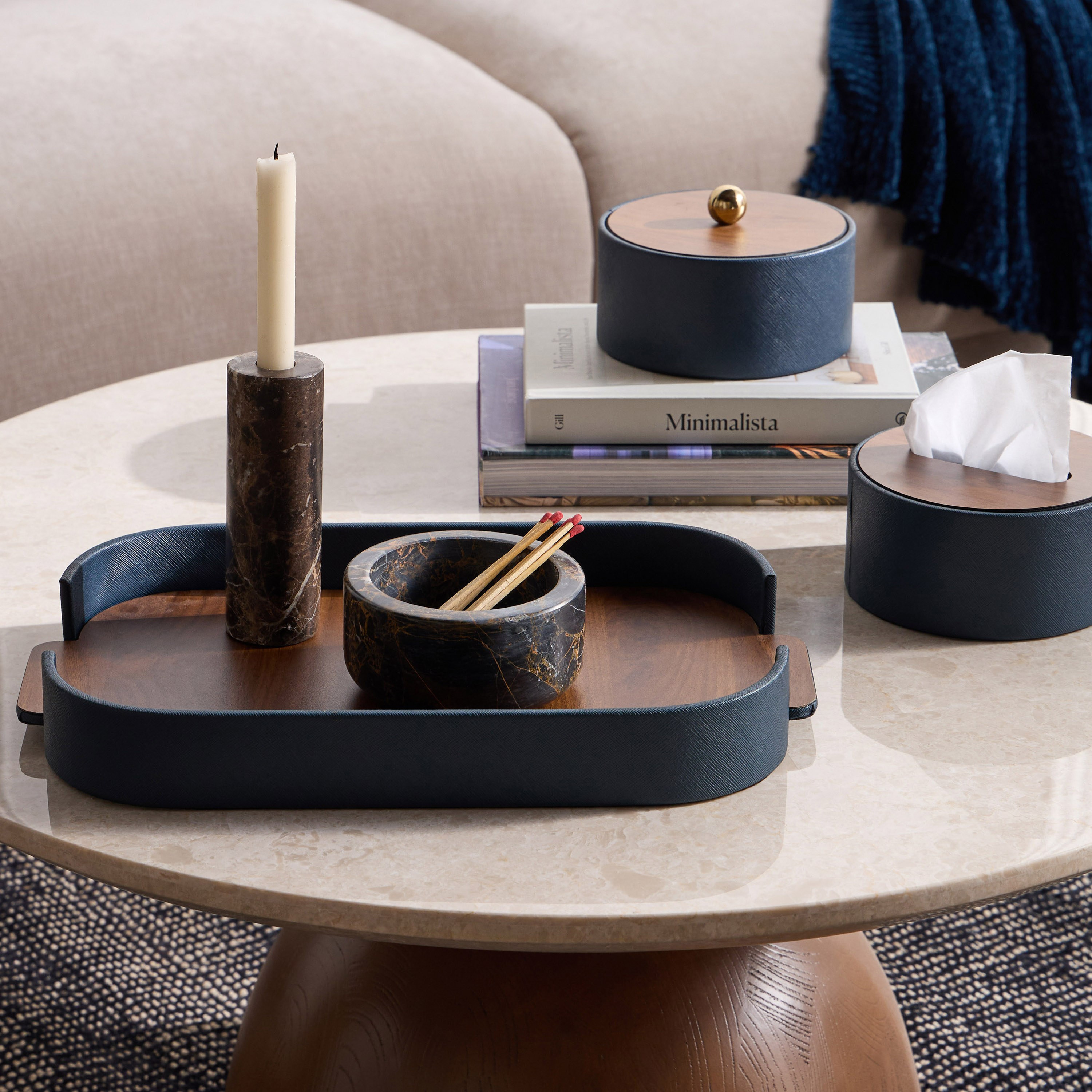 علبة مناديل جلد صناعي لوفت - سورا - 16 سم-household-decor-boxesandtrays-image-4
