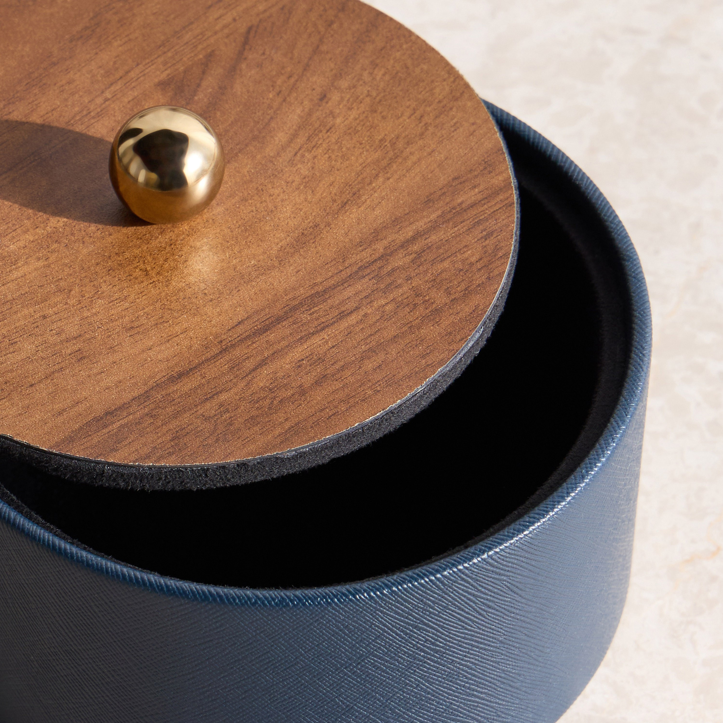 Sora Faux Leather Decorative Box - 16 cm-household-decor-boxesandtrays-image-2