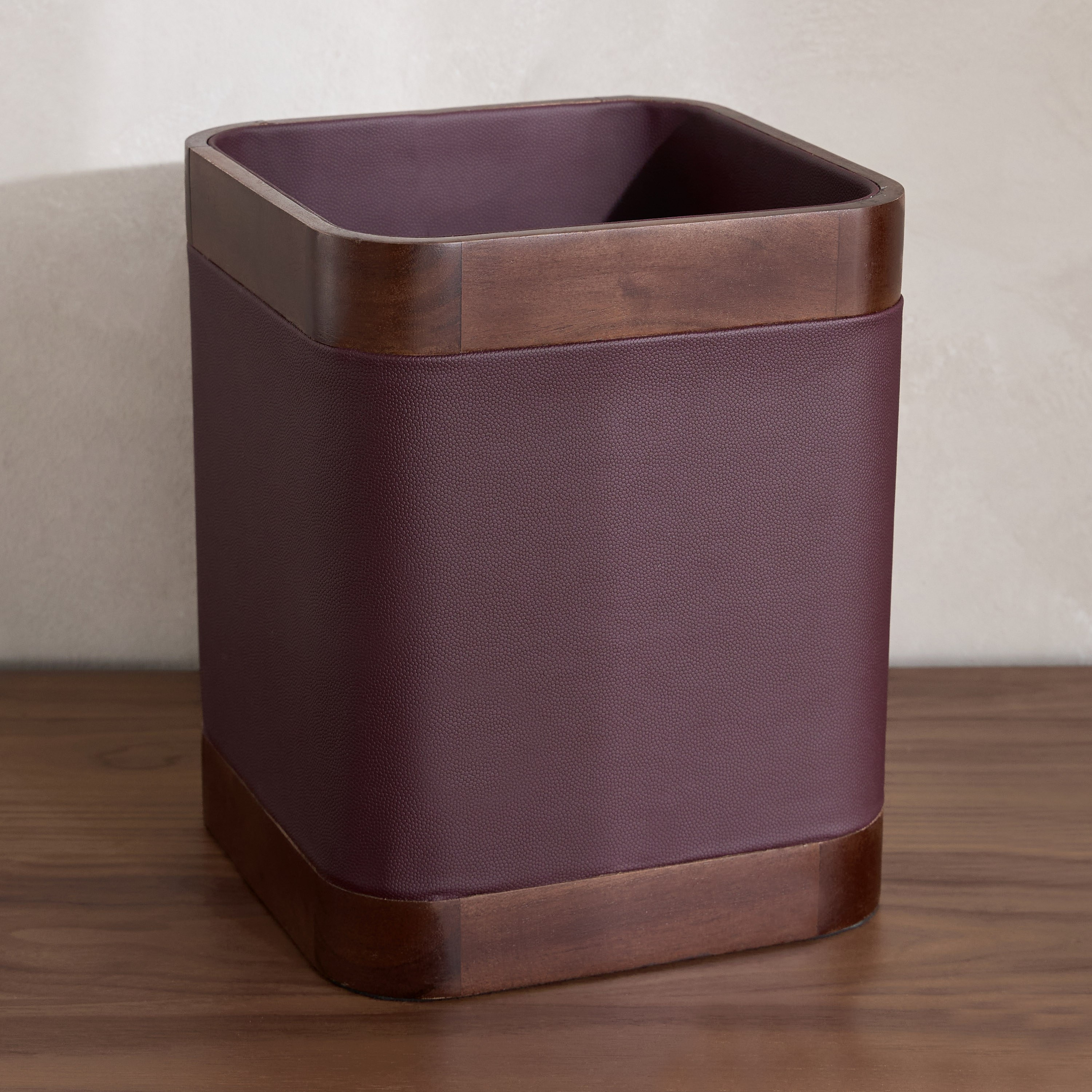 Ophira Luxe Faux Leather Decorative Bin - 20 cm-household-decor-boxesandtrays-image-1
