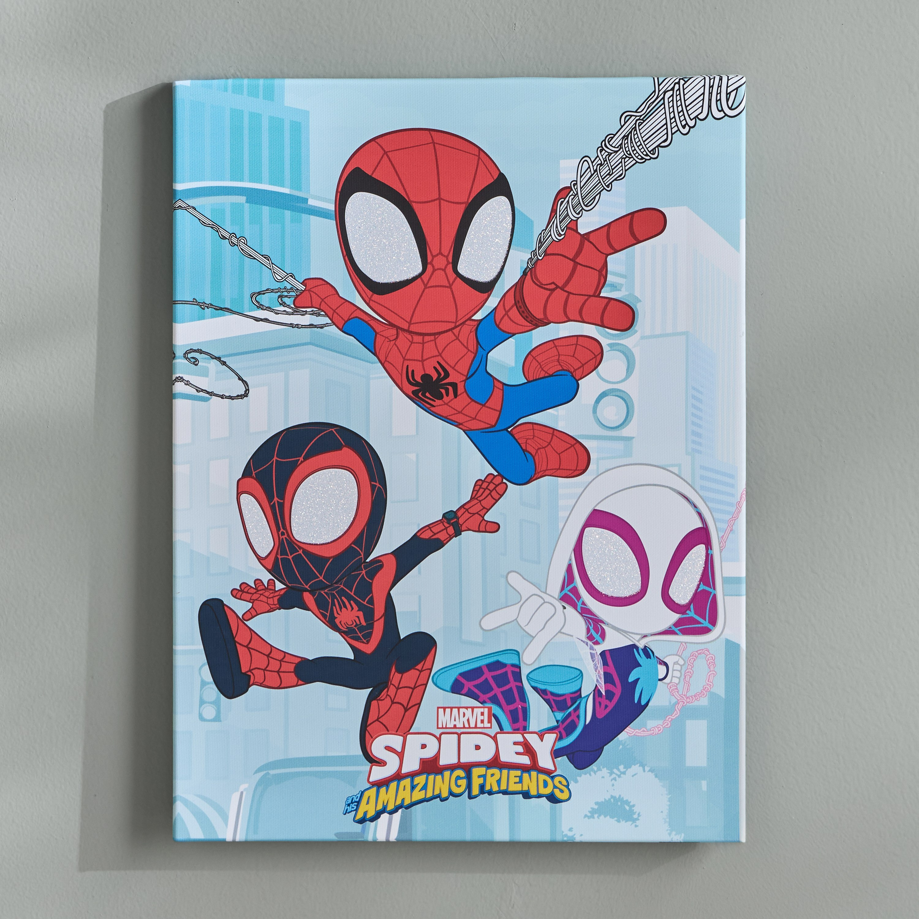 Amazing Spidey & Friends Canvas Wall Art - 40 cm
