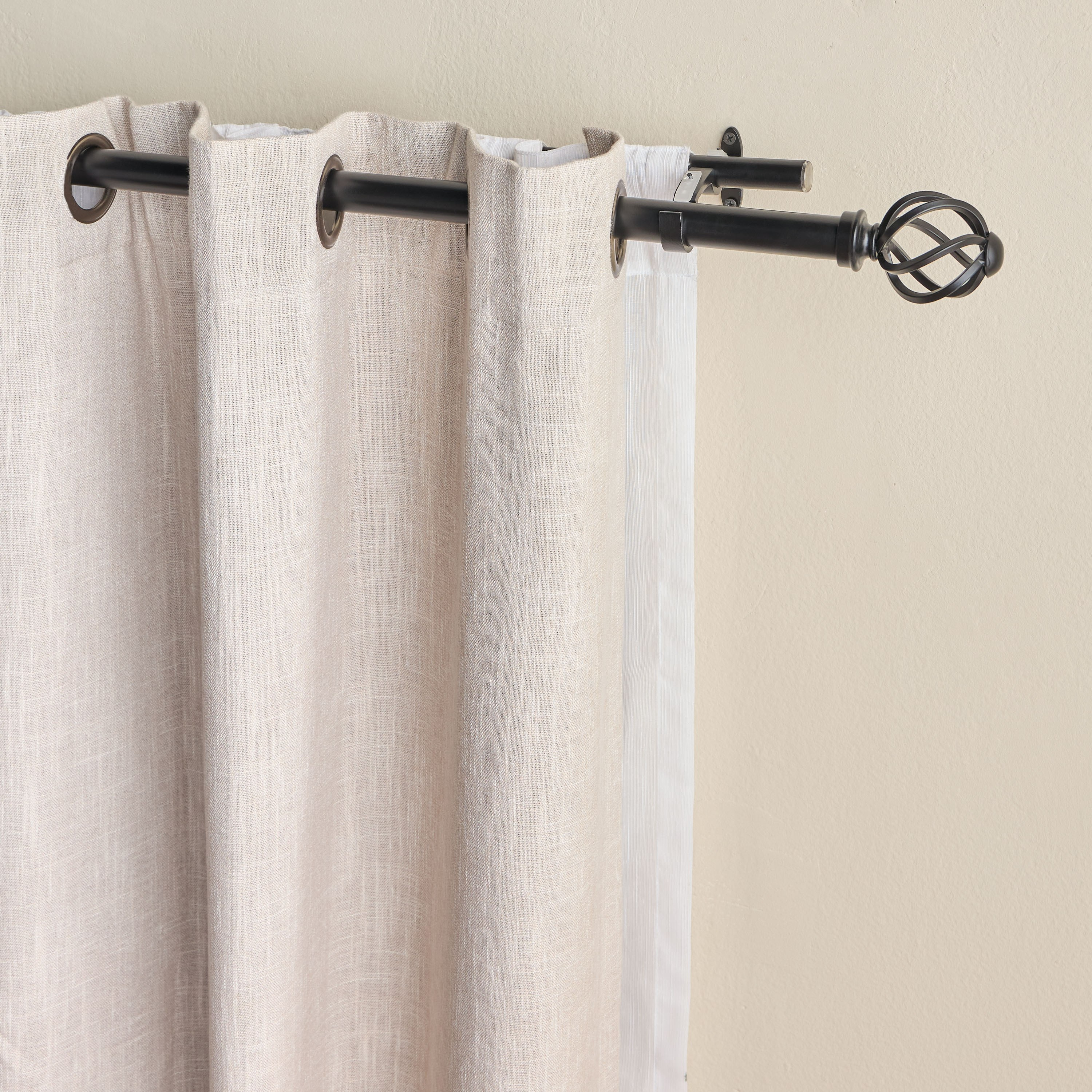 Wavy Extendable Double Curtain Rod - 157-457 cm-household-windows-curtainrodsandaccessories-curtainrods-image-1
