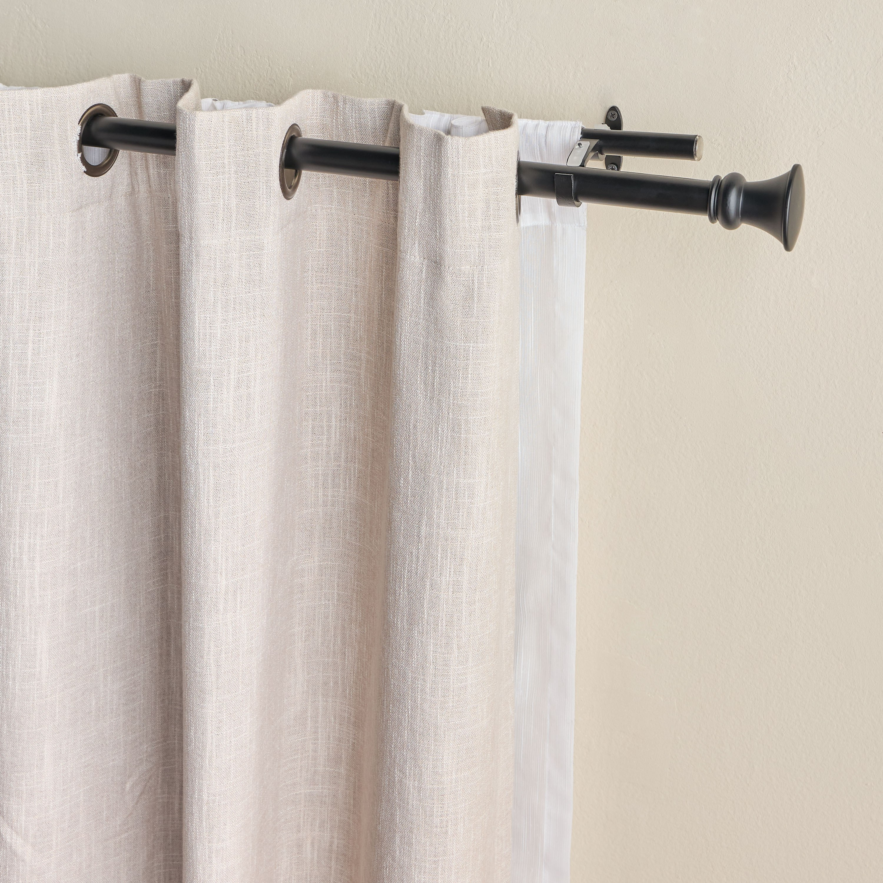 قضيب ستارة مزدوج قابل للتمديد - إيجيبتشن - 110 - 320 سم-household-windows-curtainrodsandaccessories-curtainrods-image-1