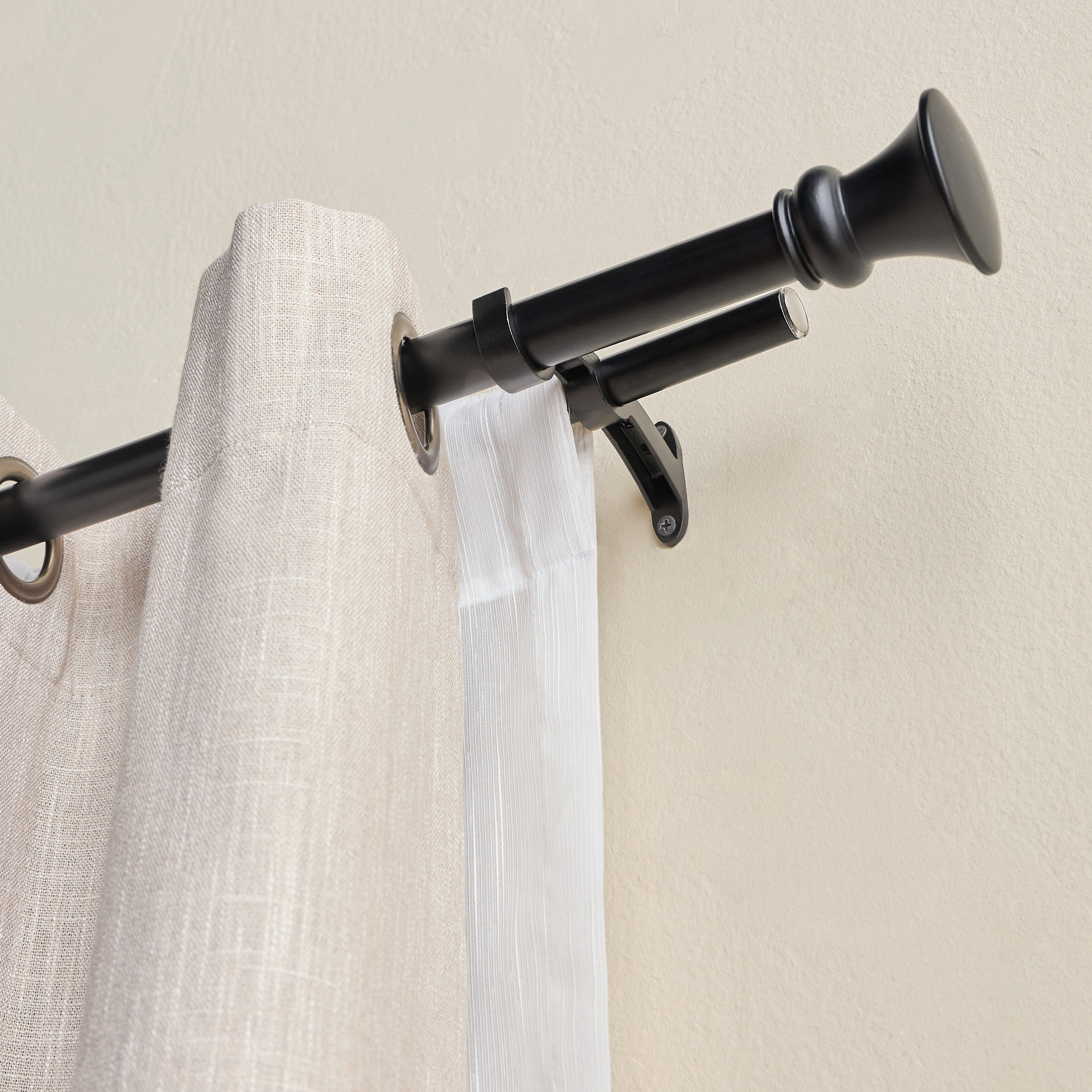 قضيب ستارة مزدوج قابل للتمديد - إيجيبتشن - 110 - 320 سم-household-windows-curtainrodsandaccessories-curtainrods-image-2