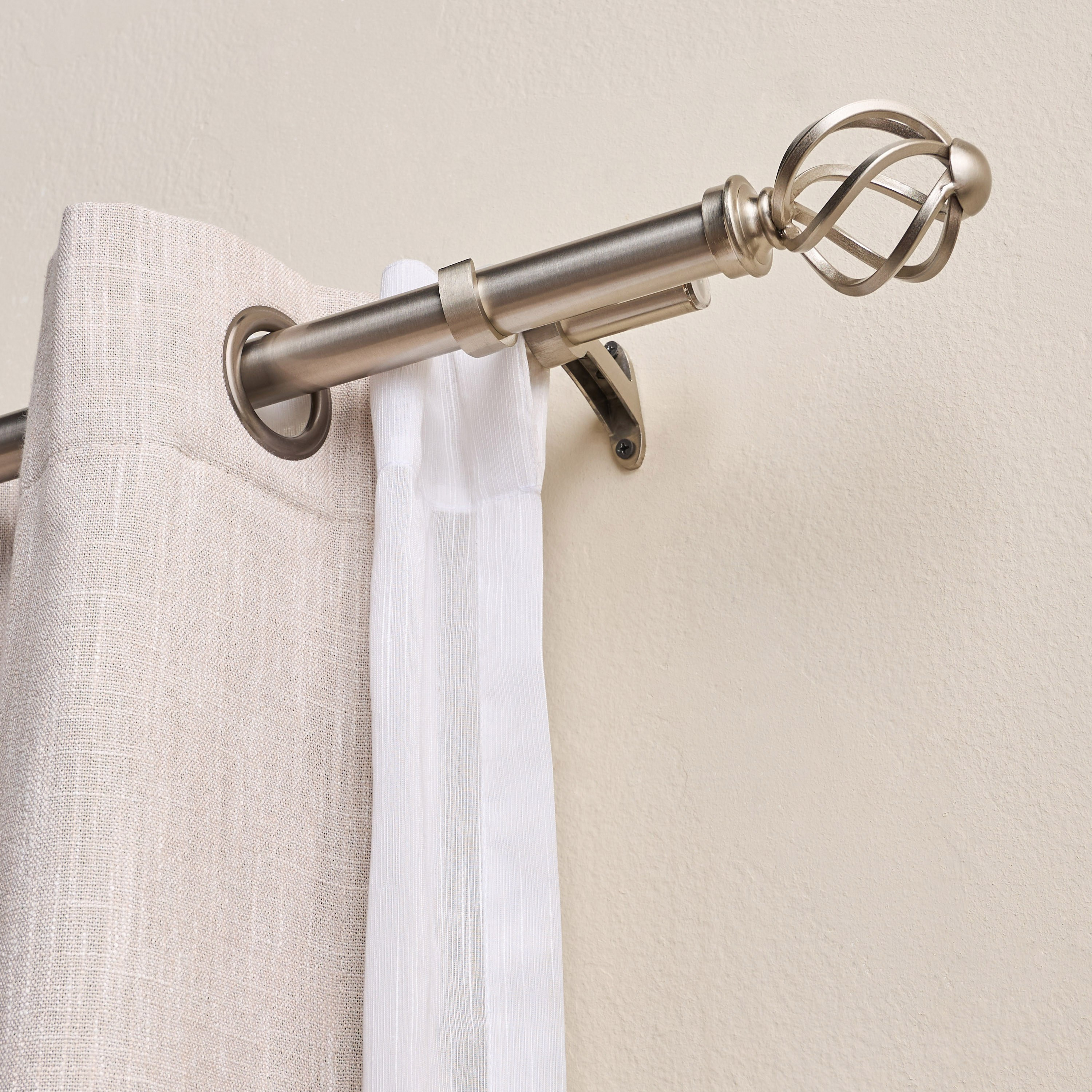 قضيب ستارة مزدوج قابل للتمديد بتصميم كروي مموج - 110-320 سم-household-windows-curtainrodsandaccessories-curtainrods-image-2