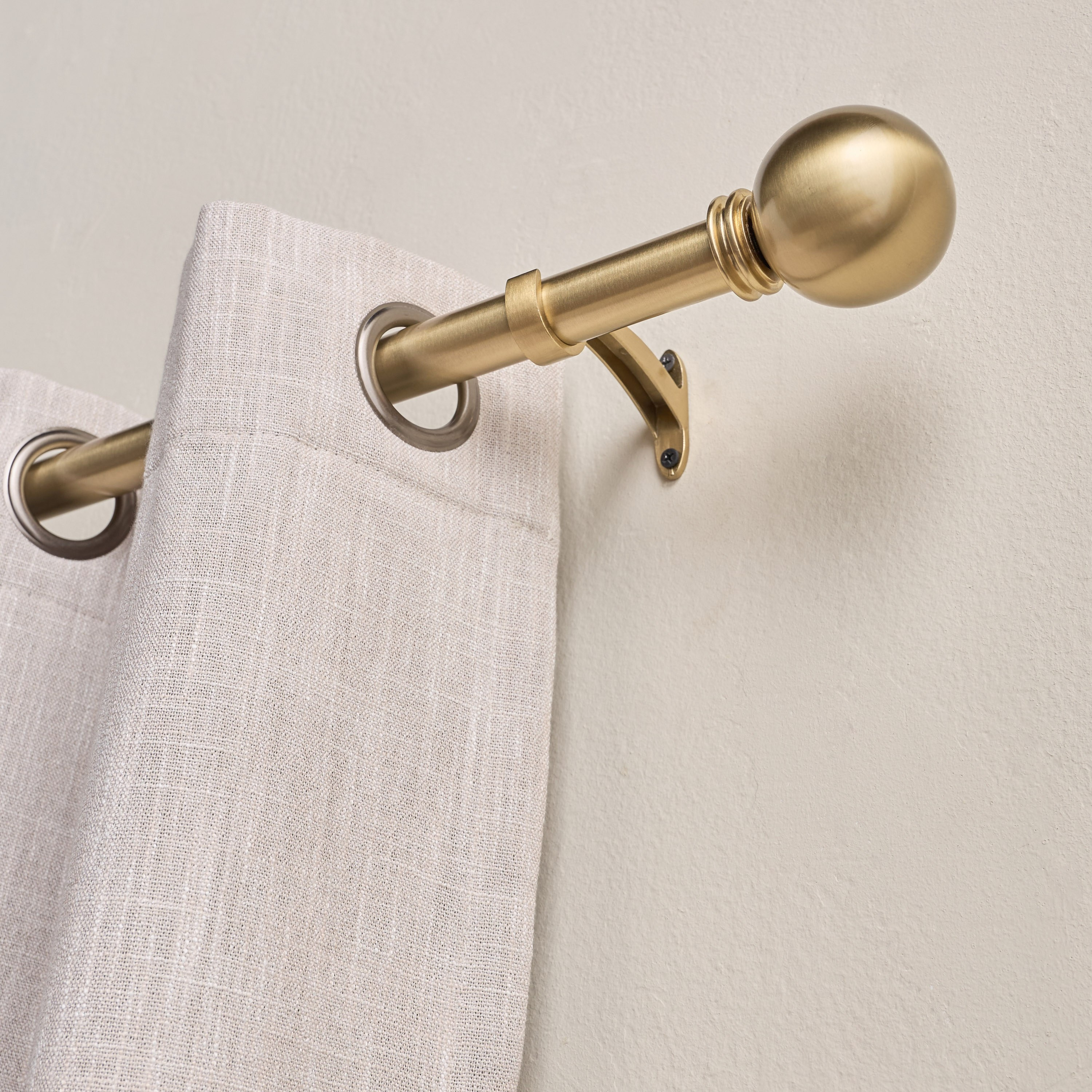 قضيب ستارة مفرد قابل للتمديد بكرة - أونيكس - 110-320 سم-household-windows-curtainrodsandaccessories-curtainrods-image-2