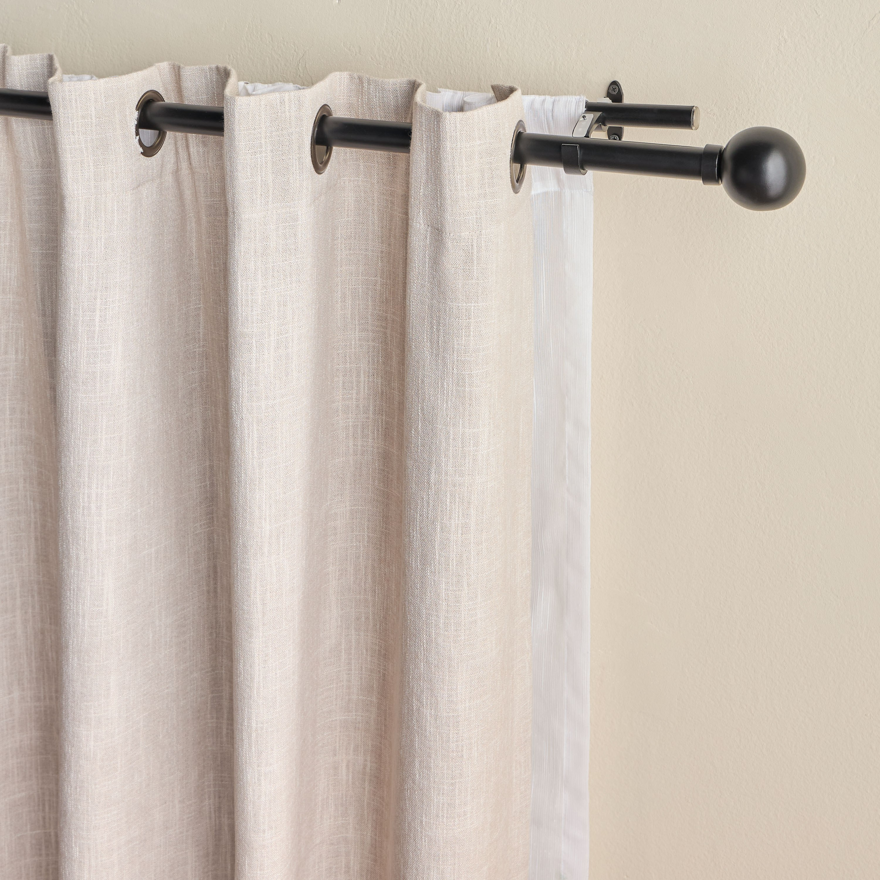قضبان ستائر مزدوج وقابل للتمدد - أونيكس - 157-457 سم-household-windows-curtainrodsandaccessories-curtainrods-image-1