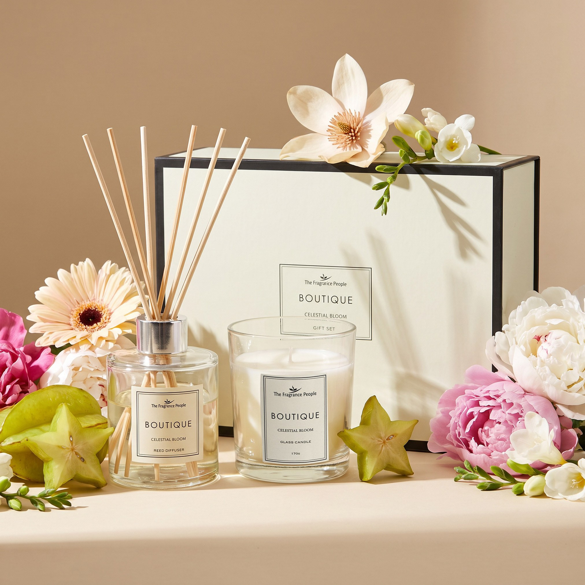 Boutique Celestial Bloom Jar Candle and Reed Diffuser Gift Set-household-homefragrance-fragrancegiftset-image-1