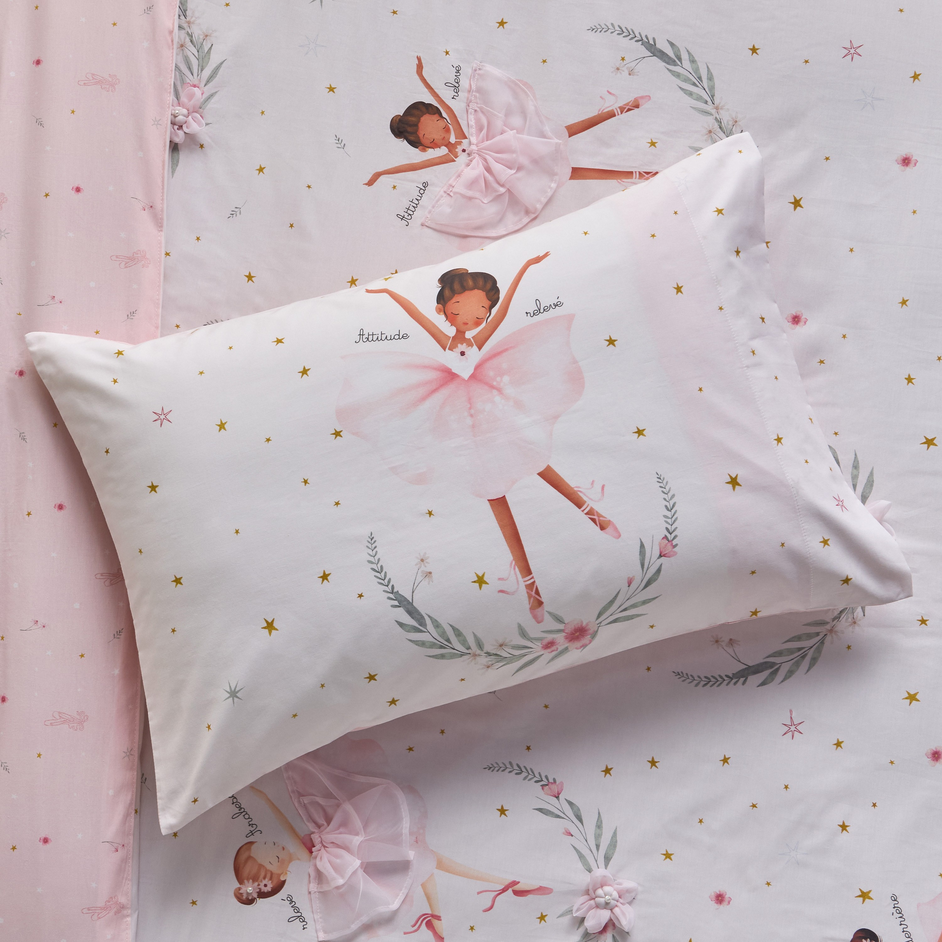 Etoile Cotton Sateen Ballerina Print 200 Thread Count 2-Piece Full Comforter Set - 160x220cm-babyandkids-beddingandwindows-bedding-comforters-image-3