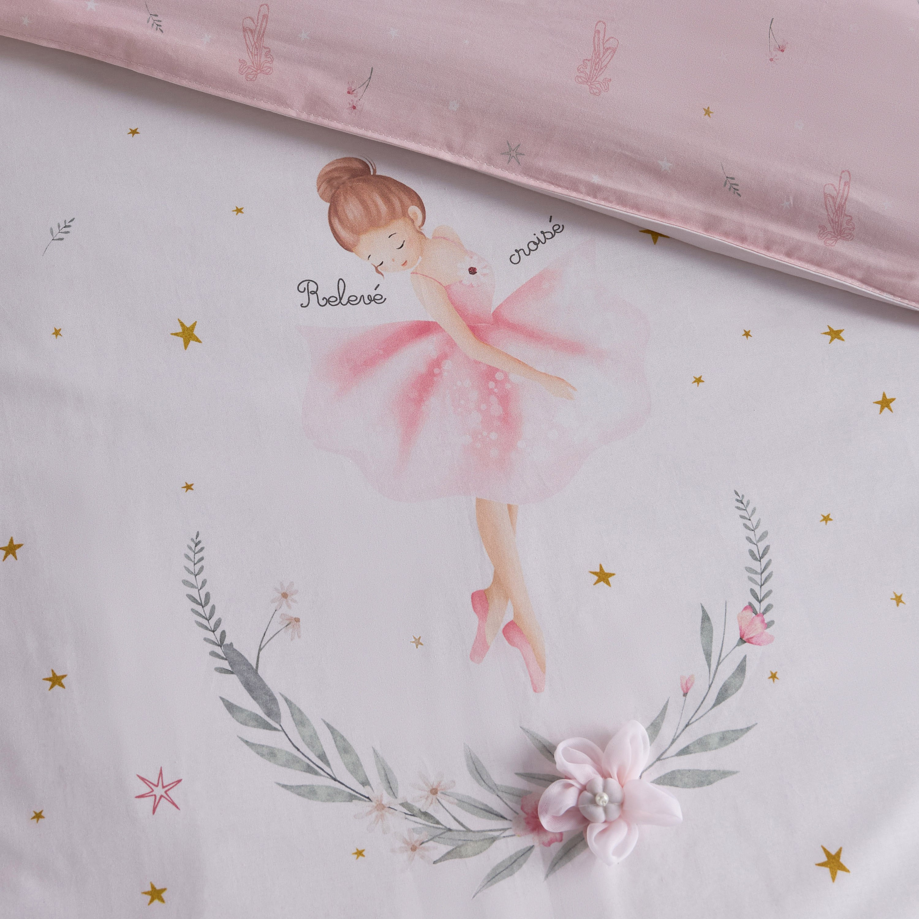 Etoile Cotton Sateen Ballerina Print 200 Thread Count 2-Piece Full Comforter Set - 160x220cm-babyandkids-beddingandwindows-bedding-comforters-image-4