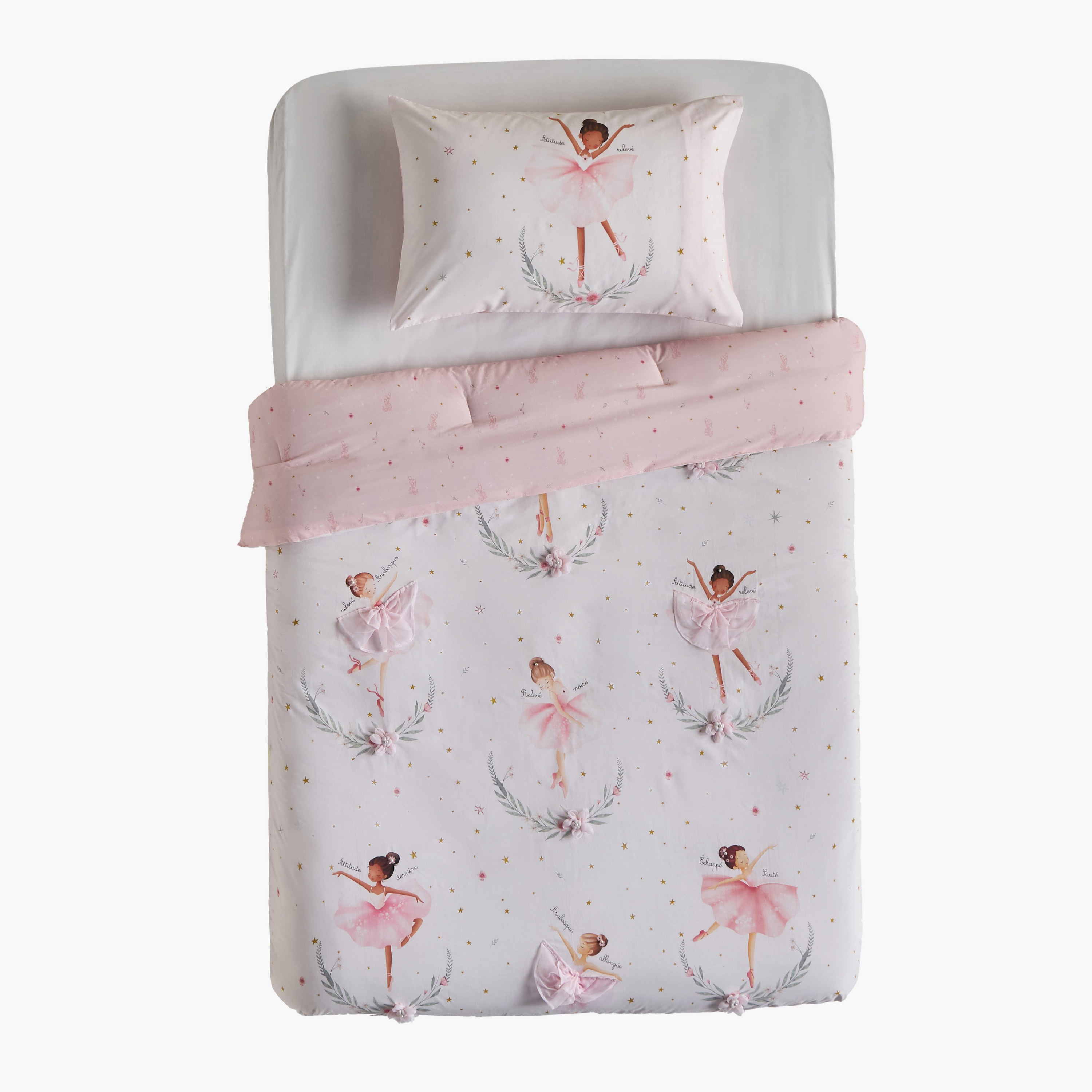 Etoile Cotton Sateen Ballerina Print 200 Thread Count 2-Piece Full Comforter Set - 160x220cm-babyandkids-beddingandwindows-bedding-comforters-image-5