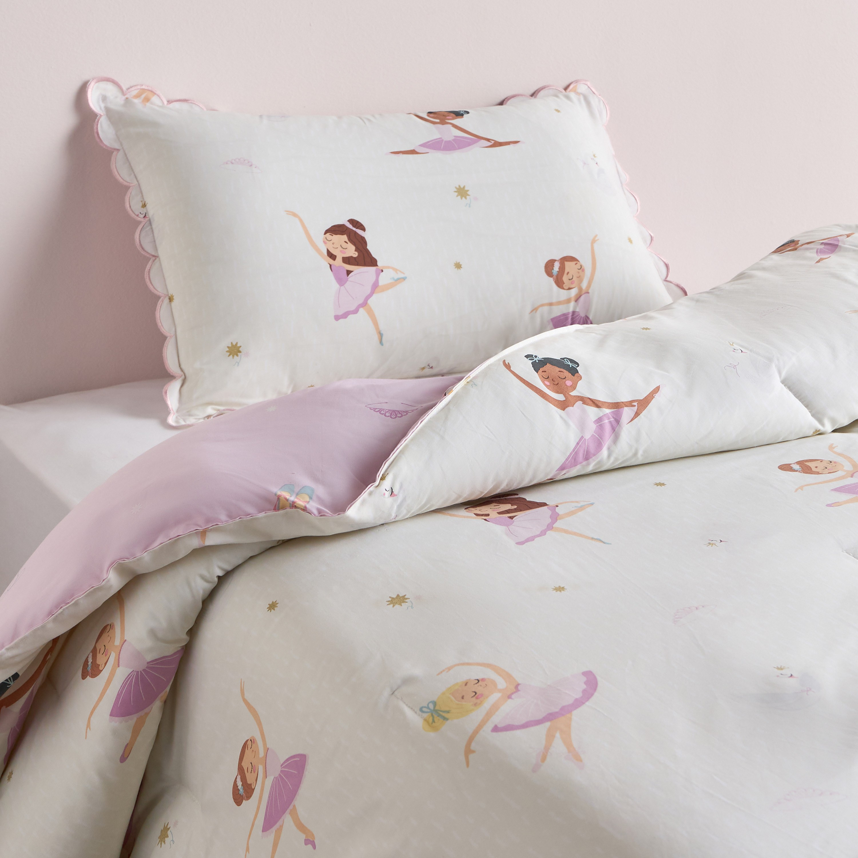 طقم لحاف قطن كامل بعدد خيوط 200 وطبعات من قطعتين - مارجوت - 160x220 سم-babyandkids-beddingandwindows-bedding-comforters-image-1