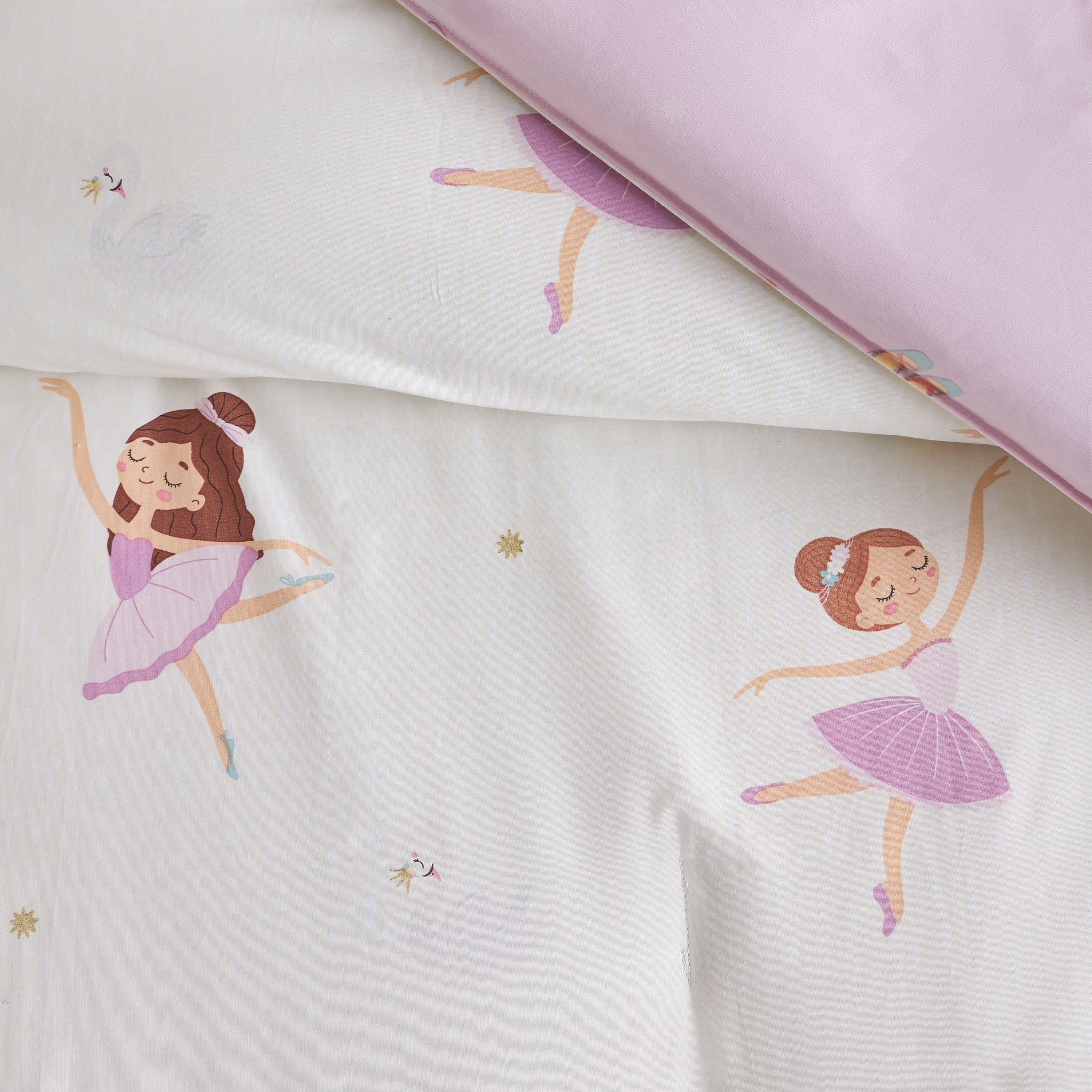 طقم لحاف قطن كامل بعدد خيوط 200 وطبعات من قطعتين - مارجوت - 160x220 سم-babyandkids-beddingandwindows-bedding-comforters-image-4