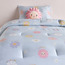 طقم لحاف فردي قطن بعدد خيوط 200 وطبعات من 4 قطع - بلوسوم - 135x220 سم-kids-beddingandwindows-bedding-comforters-image-6