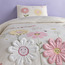 طقم لحاف قطن مقاس فردي قطعتين بعدد 200 خيط وتصميم زهري - 135x220 سم-kids-beddingandwindows-bedding-comforters-image-4
