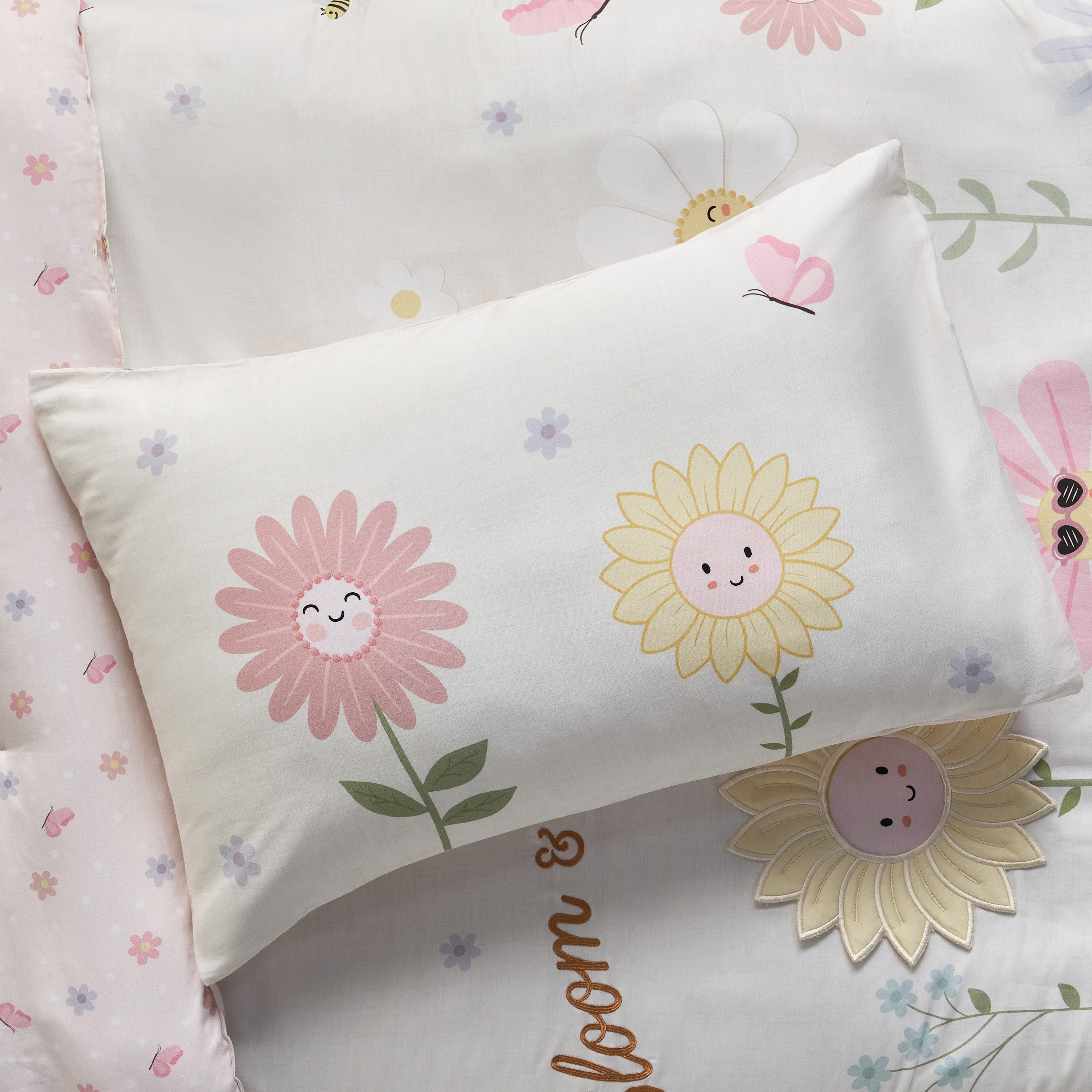 Blossom Flowere Cotton 200 Thread Count 2-Piece Single Comforter Set - 135x220cm-kids-beddingandwindows-bedding-comforters-image-3