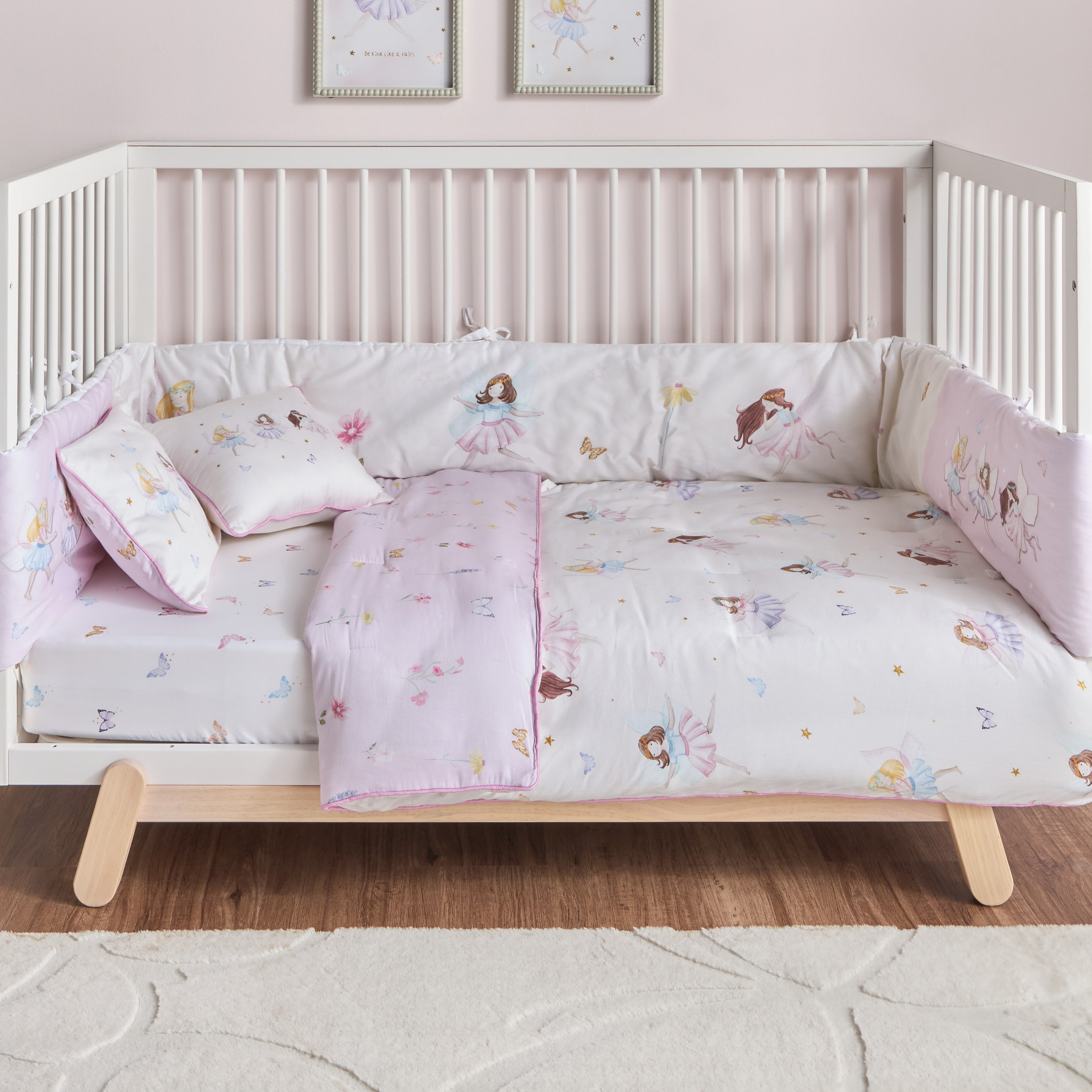 Belle Cotton Printed 200 Thread Count 4-Piece Toddler Comforter Set - 100x140 cm