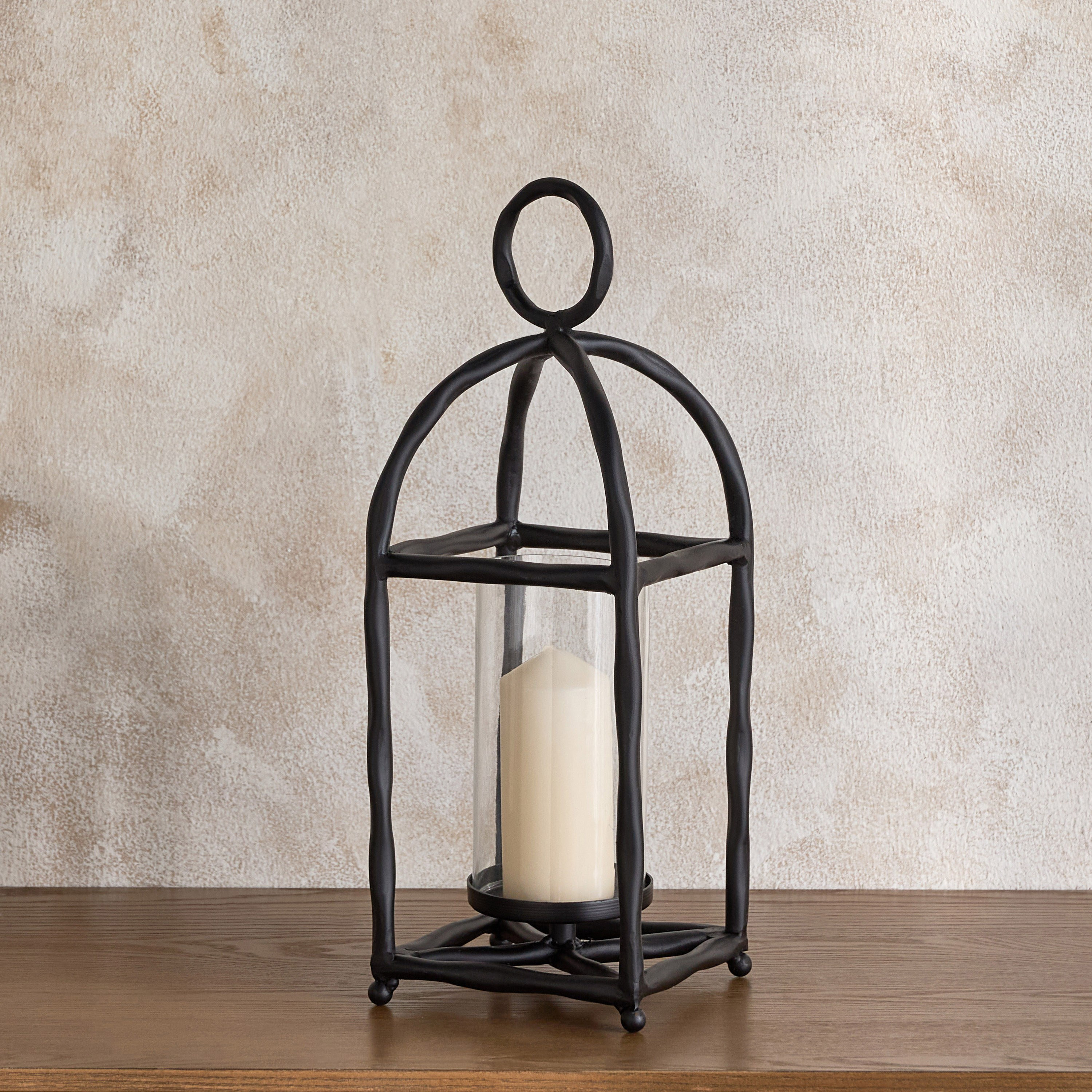 Loft Blanc-Woro Metal Hurricane Candleholder - 43 cm-household-decor-candleholdersandlanterns-image-1