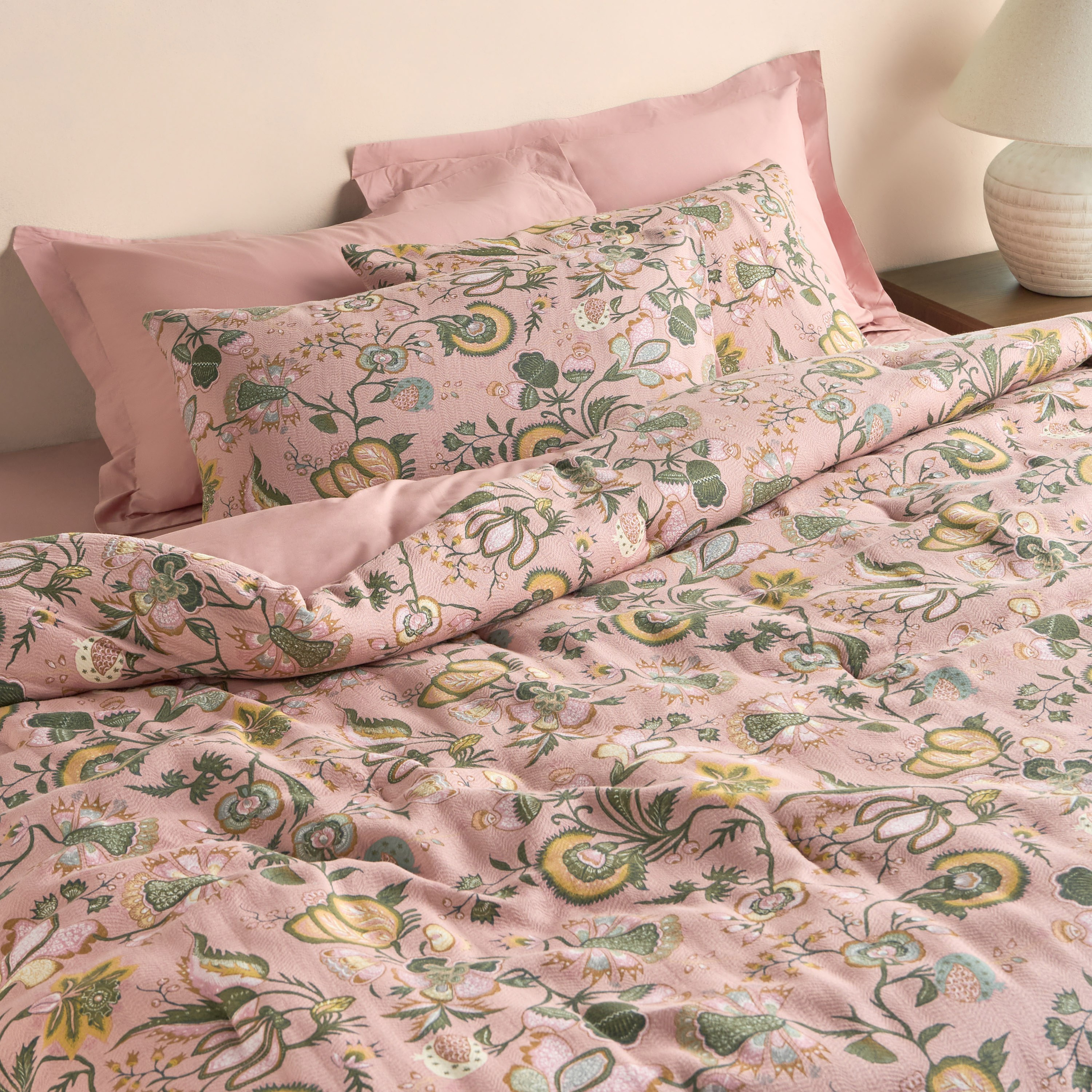 Folk Reverie Chints Dobby Ethnic 6-Piece Super King Comforter and Sheet Set - 240x260 cm-household-bedding-comfortersandbedspreads-bedinabag-image-7