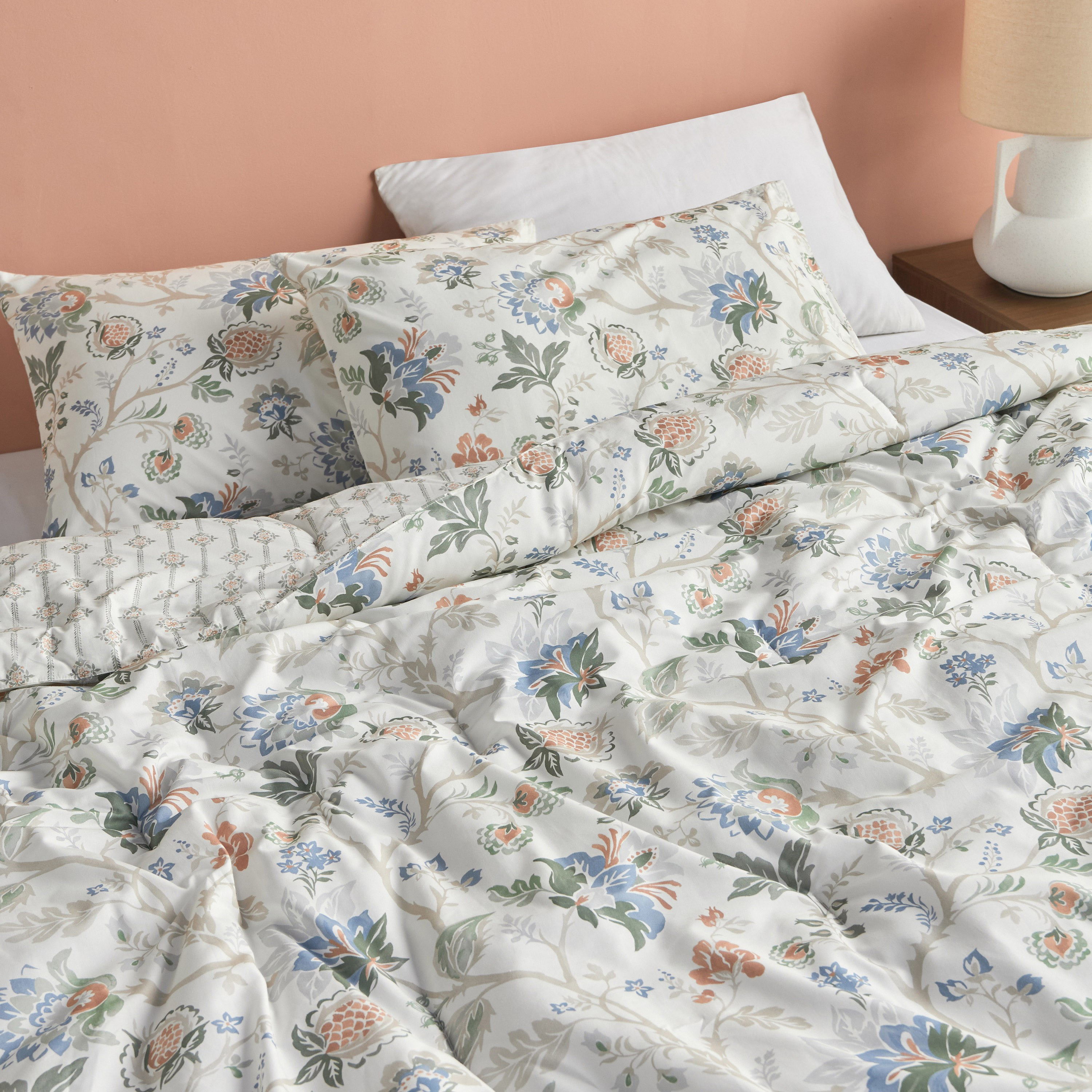 Atelier Vitoria Floral Print 3-Piece Super King Comforter Set - 240x260 cm-household-bedding-comfortersandbedspreads-comforters-image-5