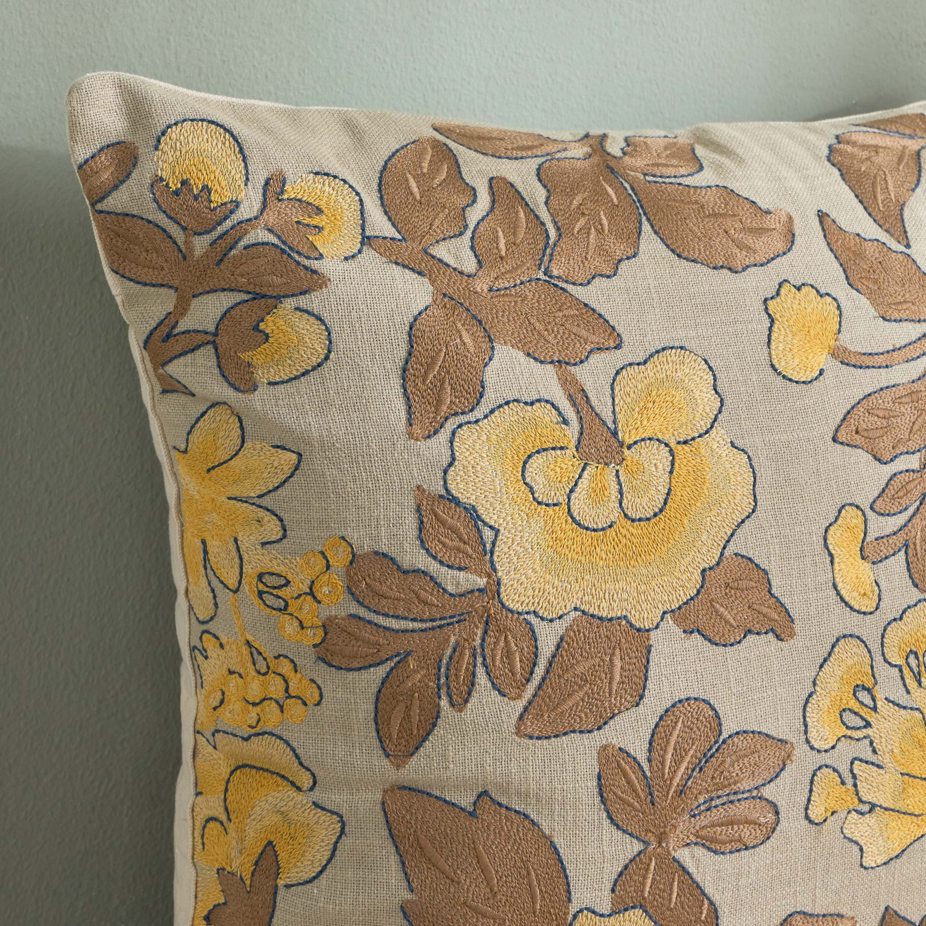 Shadowplay Embroidered Cushion Cover - 50x50 cm-household-cushionsandthrows-cushioncovers-image-2