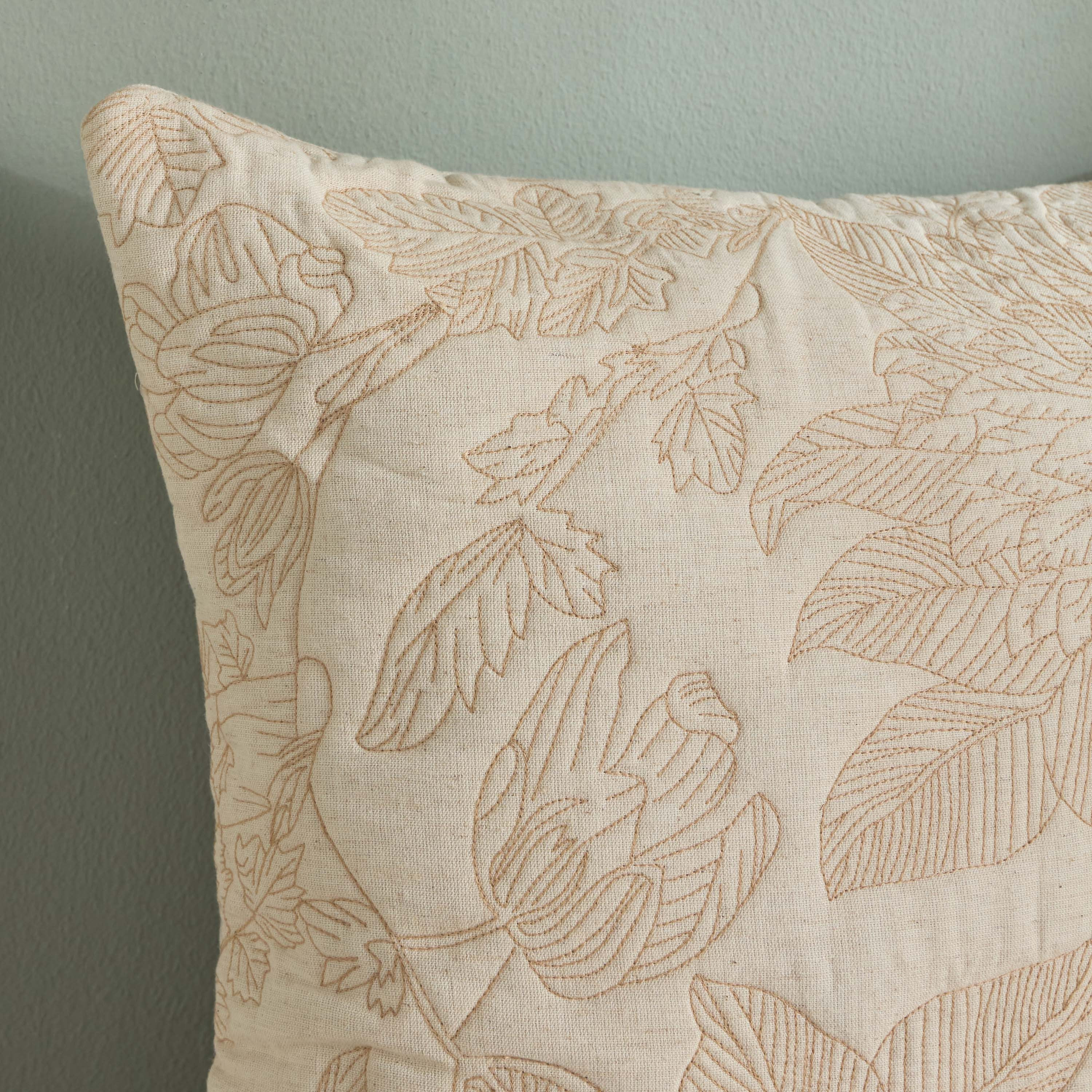 Shadowplay Embroidered Cushion Cover - 50x50 cm-household-cushionsandthrows-cushioncovers-image-2