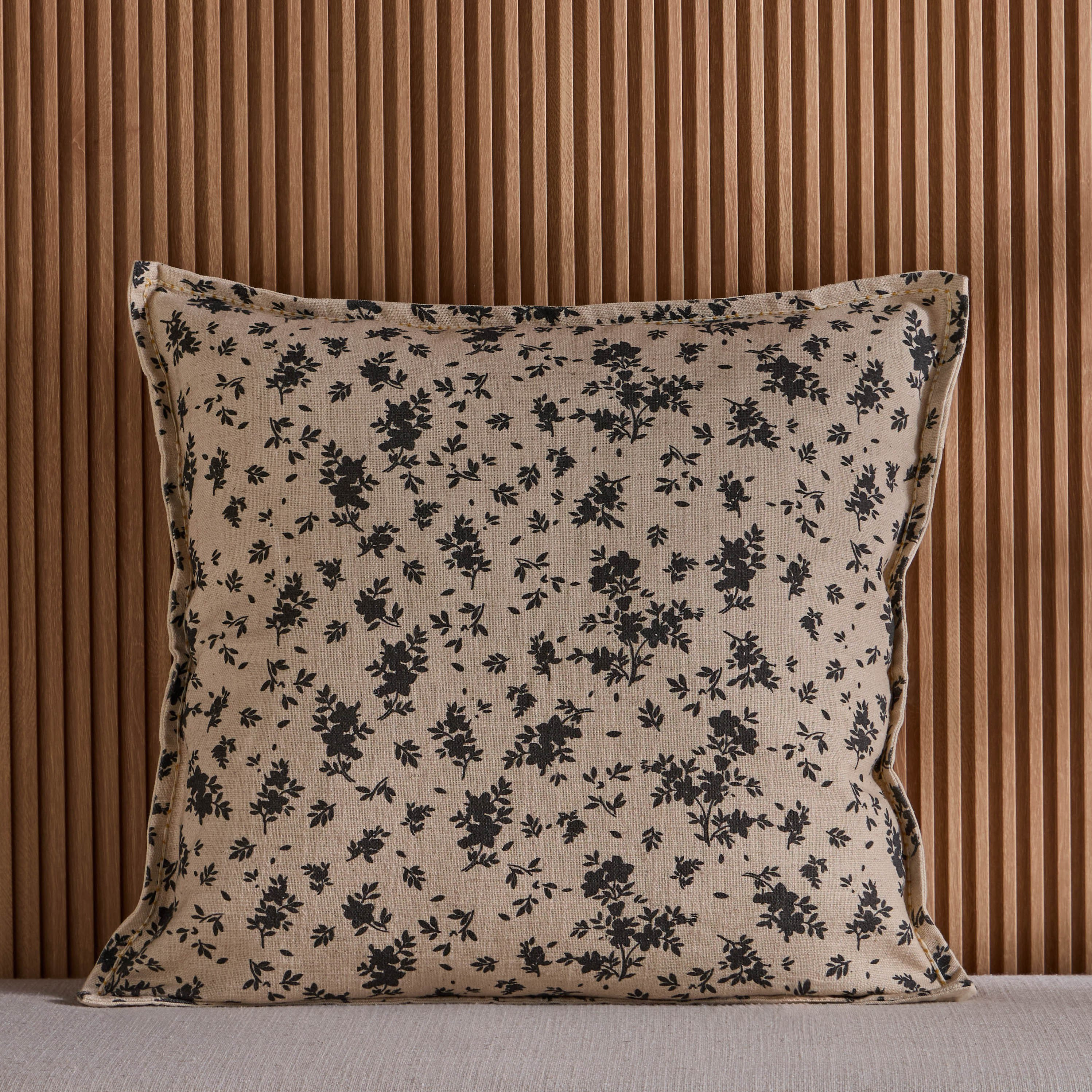 Shadowplay Floral Print Cushion Cover - 50x50 cm-household-cushionsandthrows-cushioncovers-image-1
