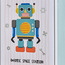 زينة حائط كانفاس مؤطرة بتصميم روبوت - والت - 30x40 سم-kids-decorandlighting-decor-wallart-image-3