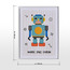 زينة حائط كانفاس مؤطرة بتصميم روبوت - والت - 30x40 سم-kids-decorandlighting-decor-wallart-image-1