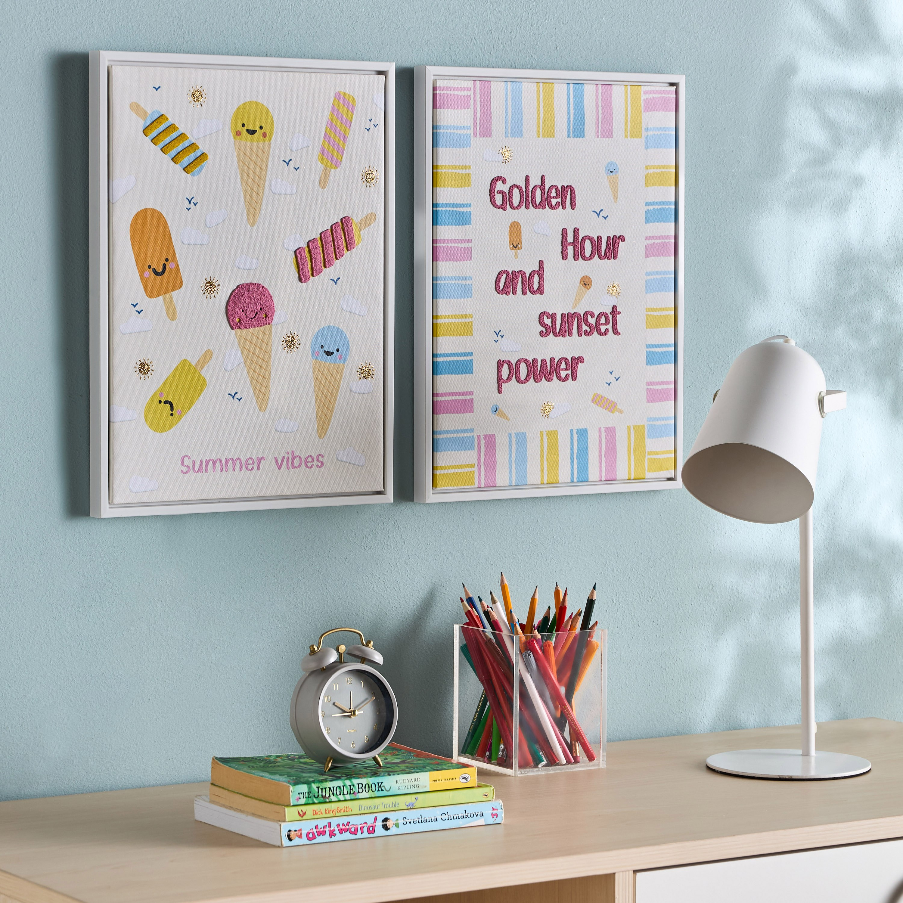 Summer Framed Canvas Wall Art - 30x40 cm-babyandkids-decorandlighting-decor-wallart-image-3